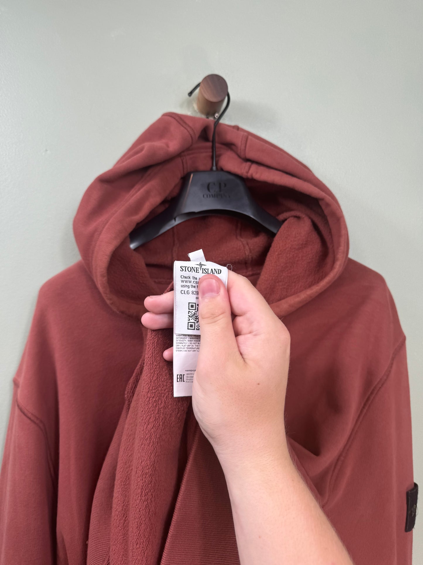 Stone Island Brick Red Hoodie