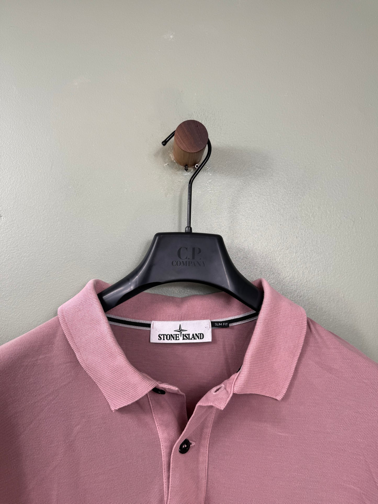 Stone Island Pink Slim Fit Polo