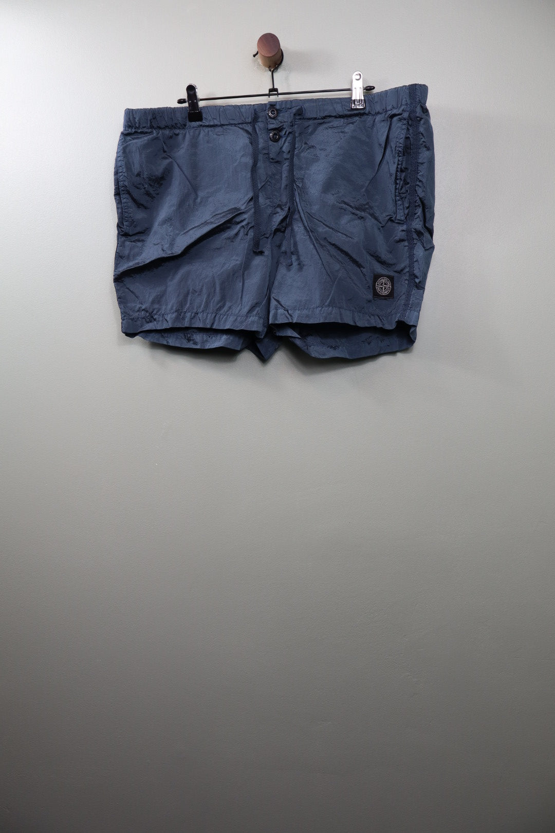 Stone Island Navy Nylon Metal Shorts