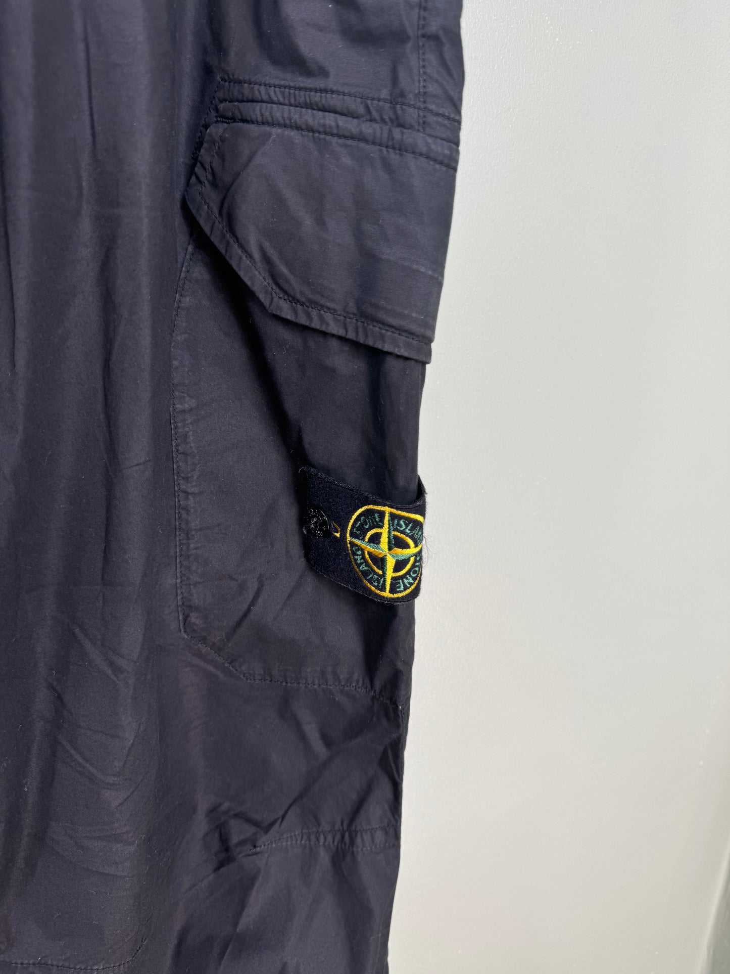 Stone Island Black RE-T Cargo Bottoms