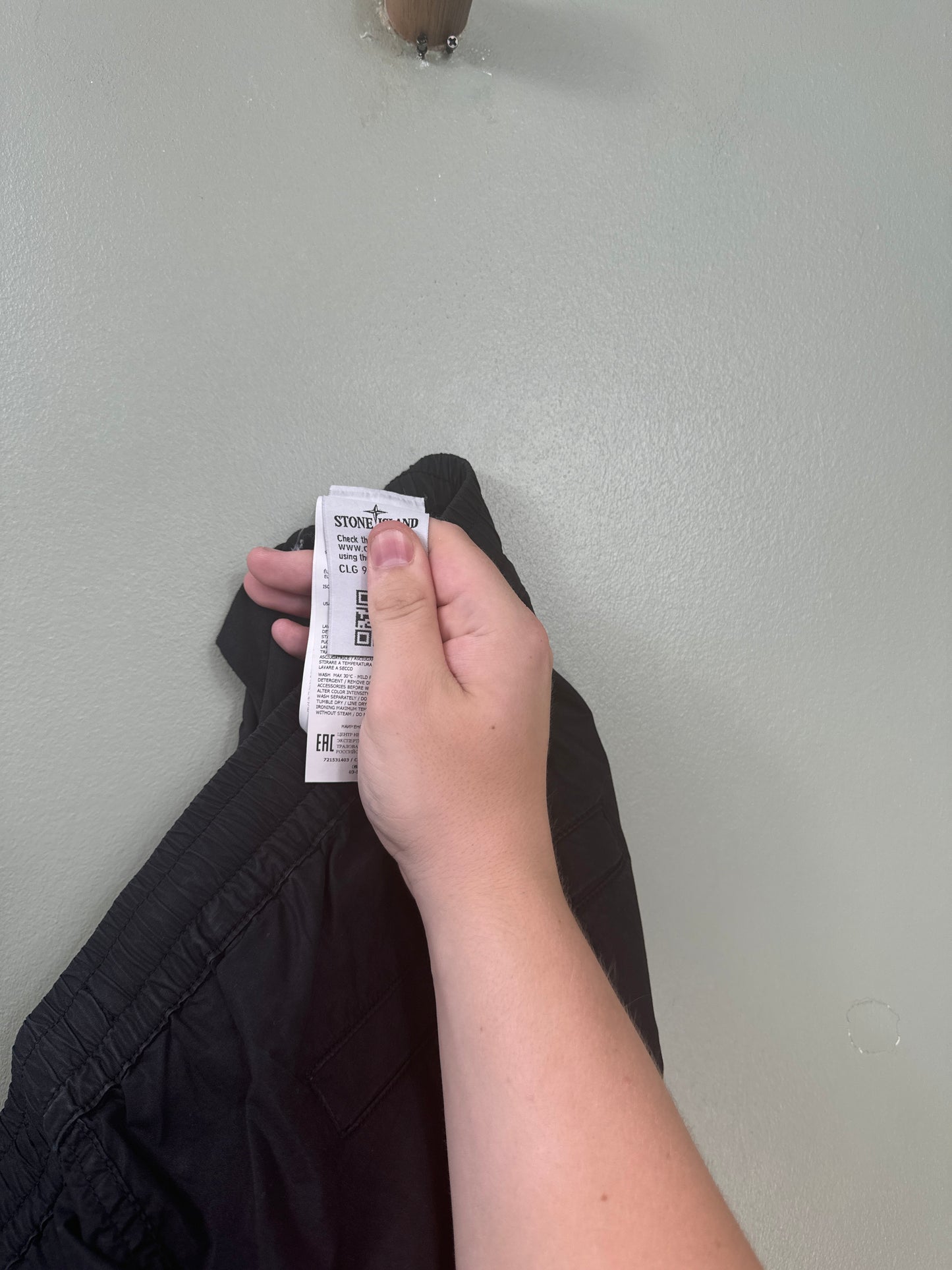 Stone Island Black RE-T Cargo Bottoms
