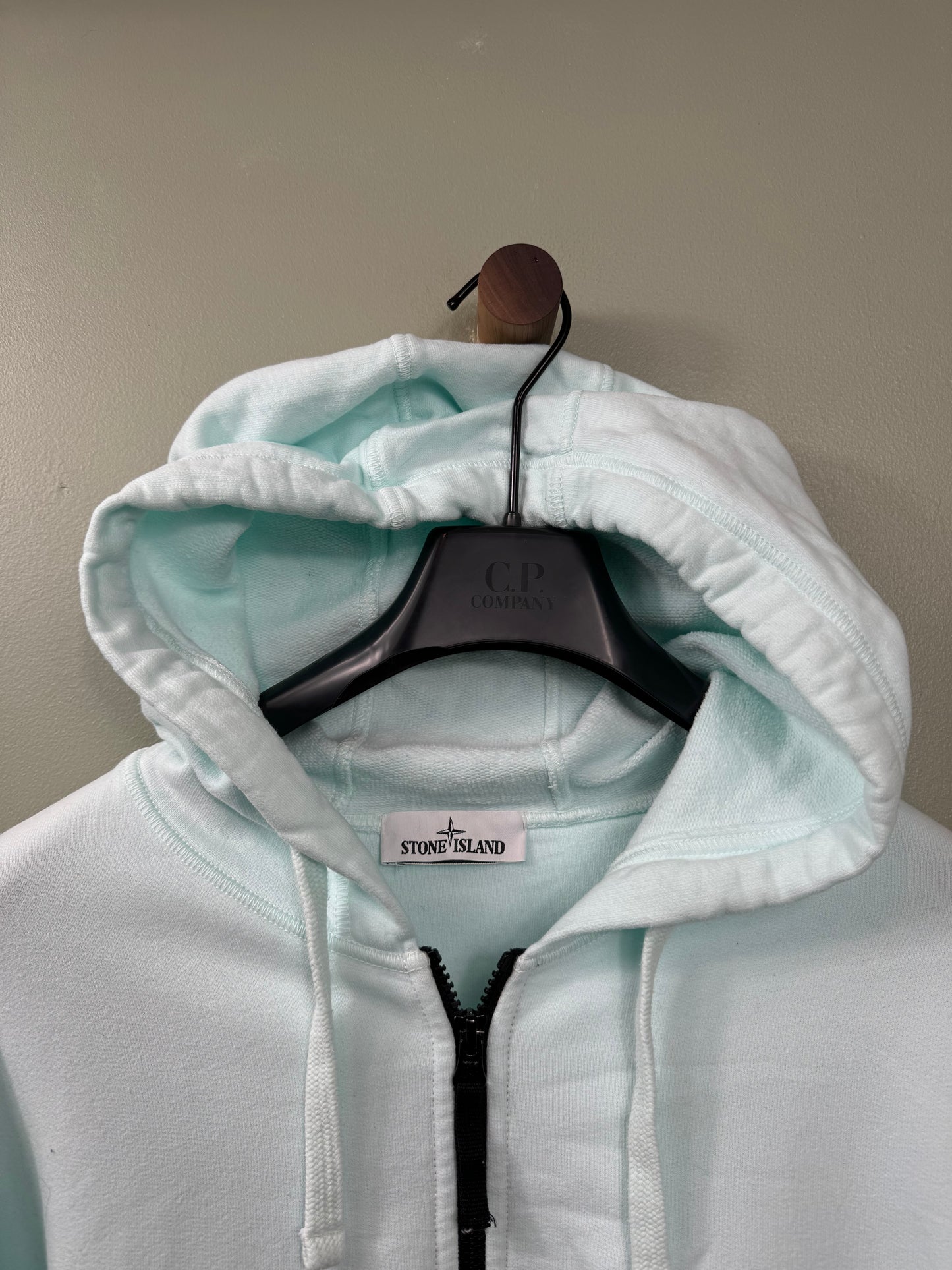 Stone Island Baby Blue Zipped Hoodie