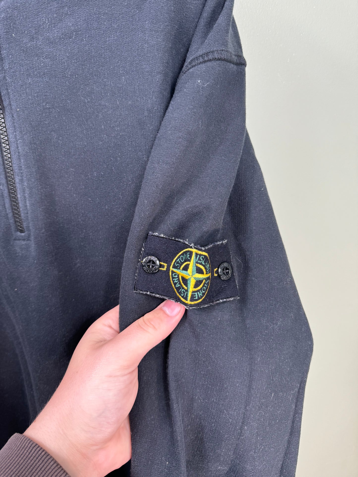 Stone Island Black 1/4 Zip Jumper