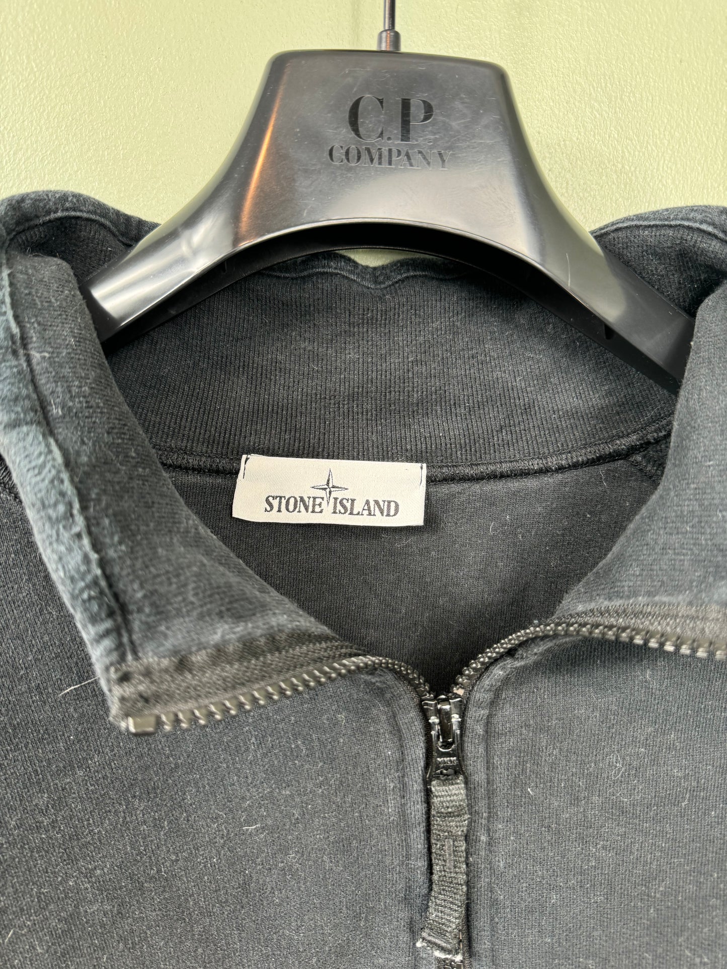 Stone Island Black 1/4 Zip Jumper