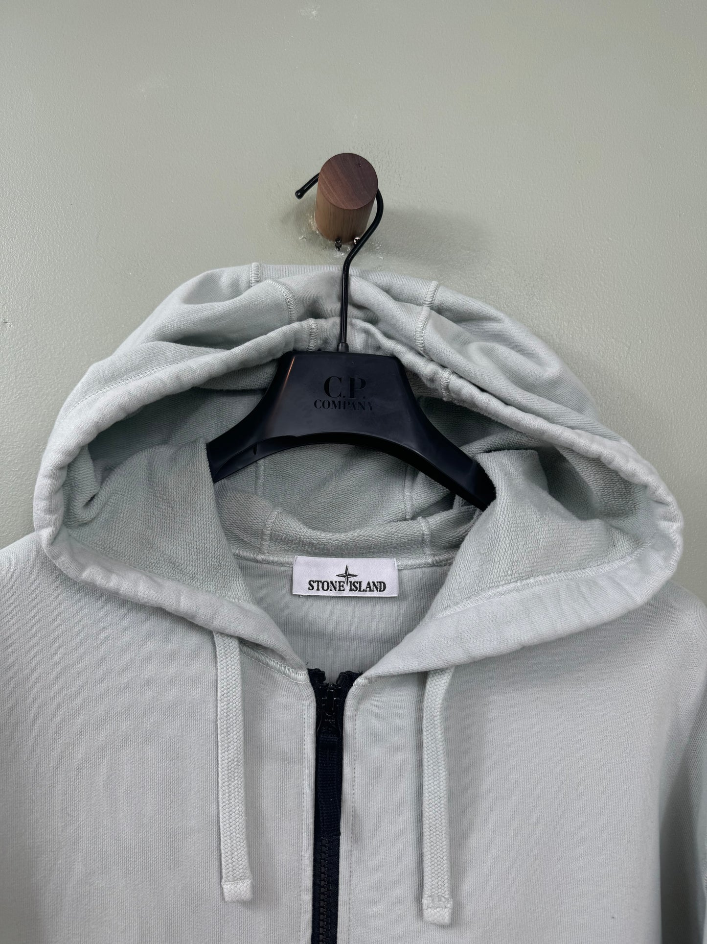 Stone Island Grey Zipped Hoodie