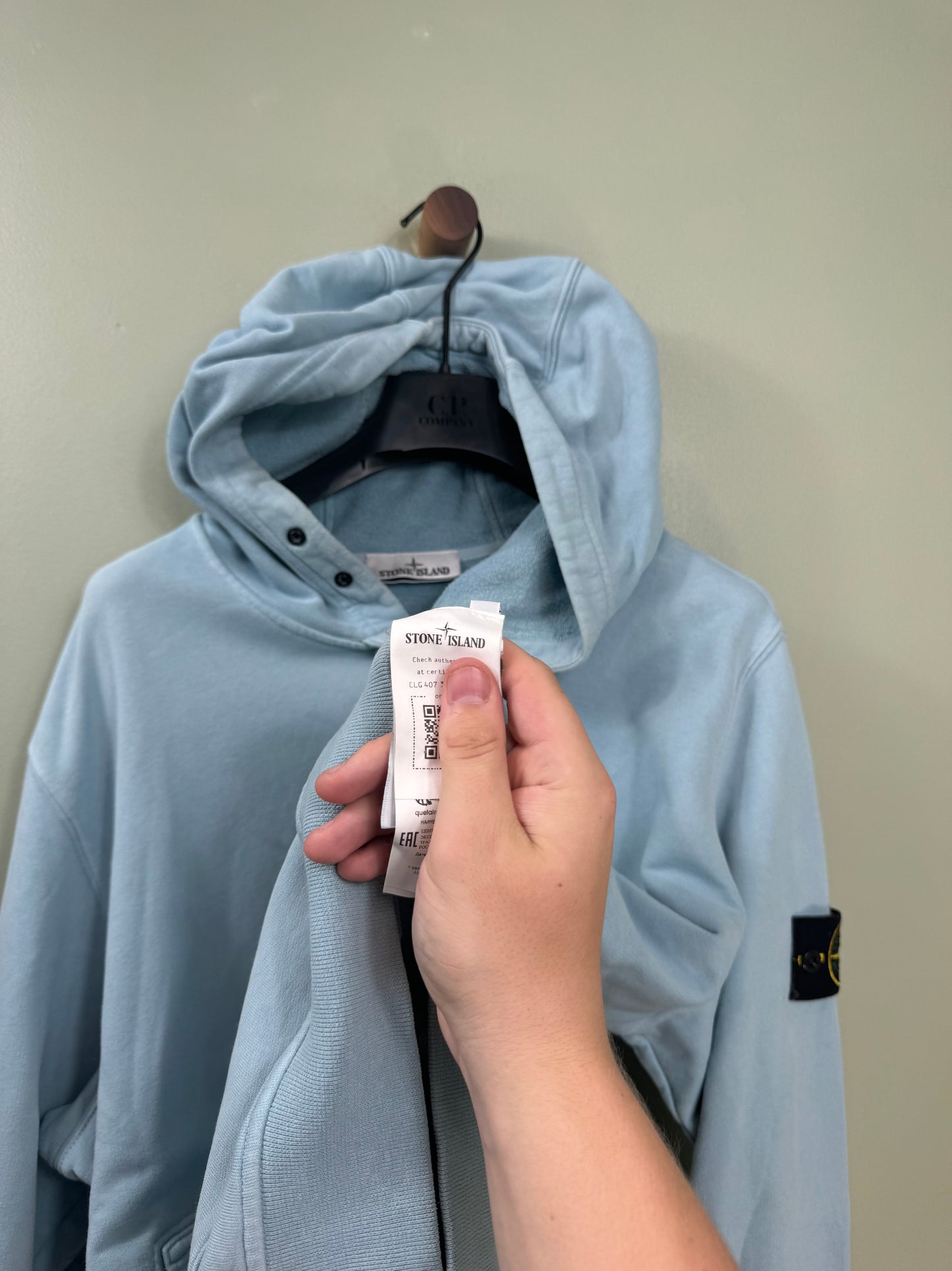 Stone Island Baby Blue Hoodie