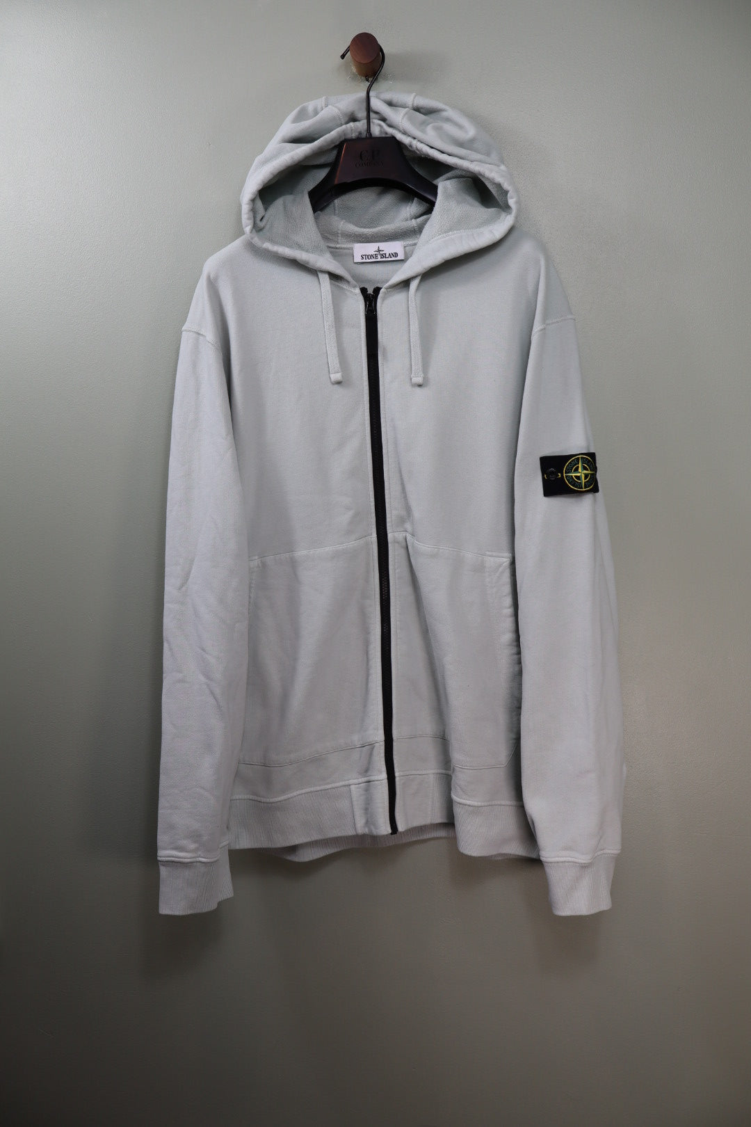 Stone Island Grey Zipped Hoodie