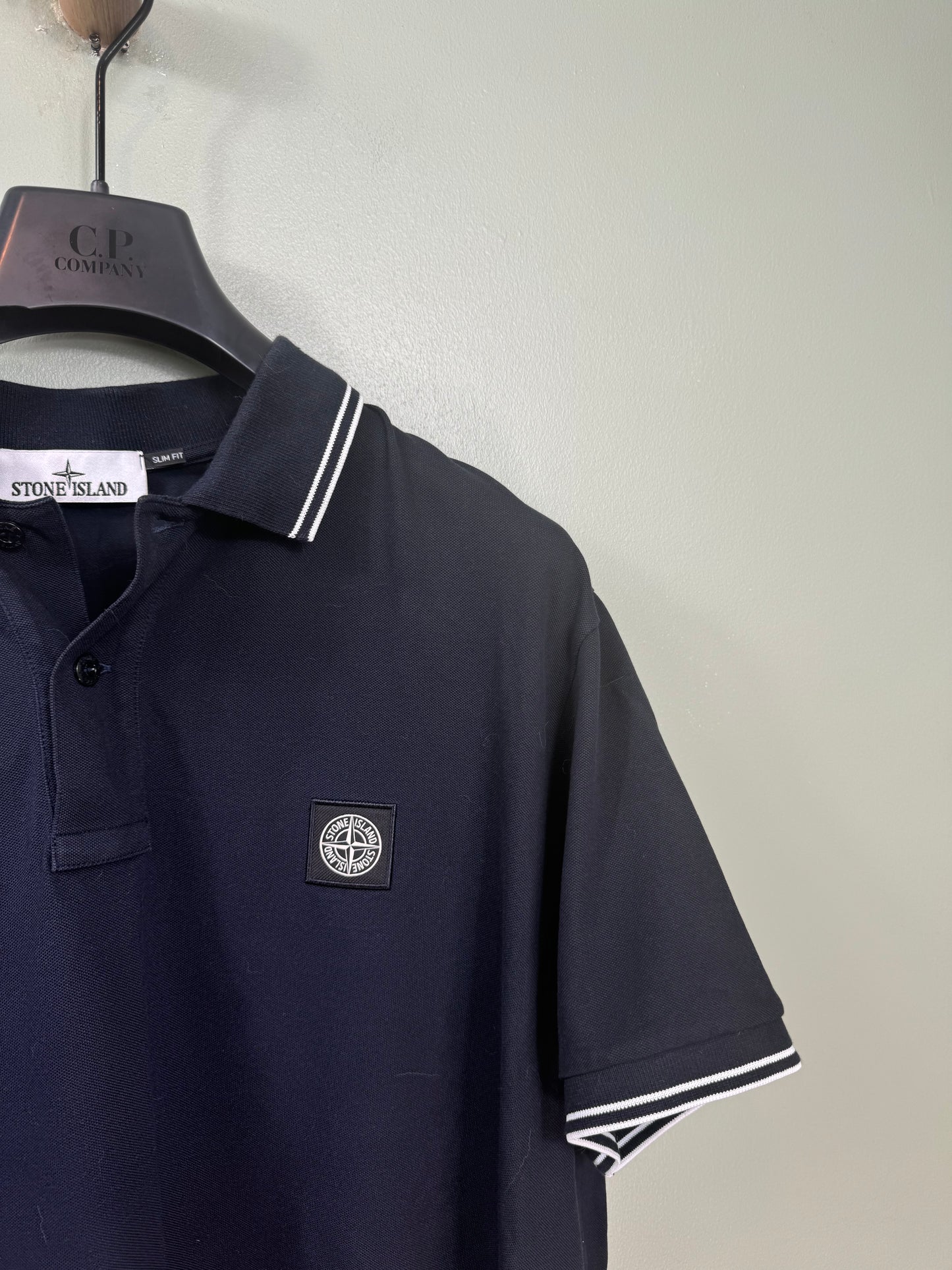 Stone Island Black Slim Polo