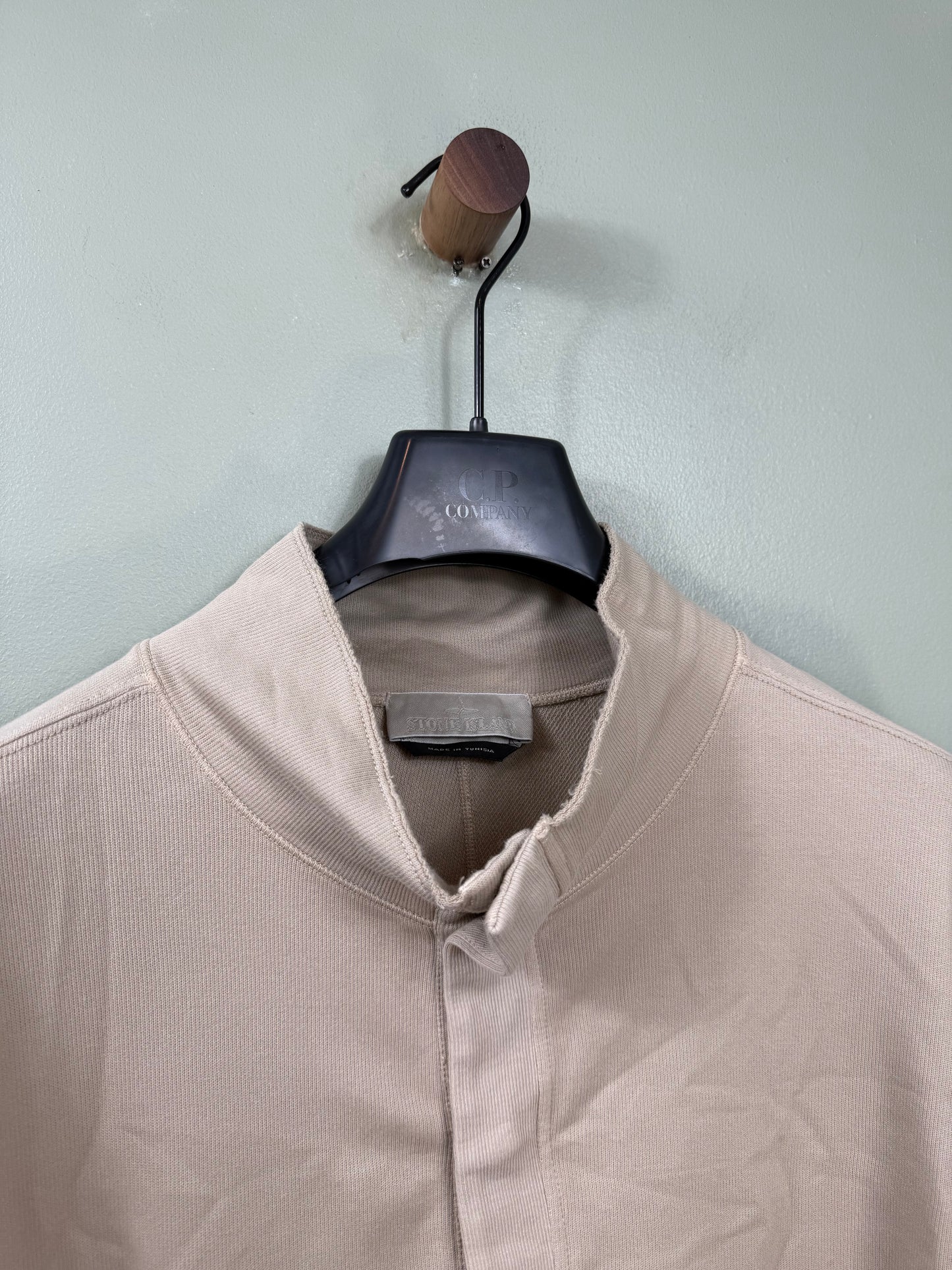 Stone Island Beige 1/4 Button Jumper