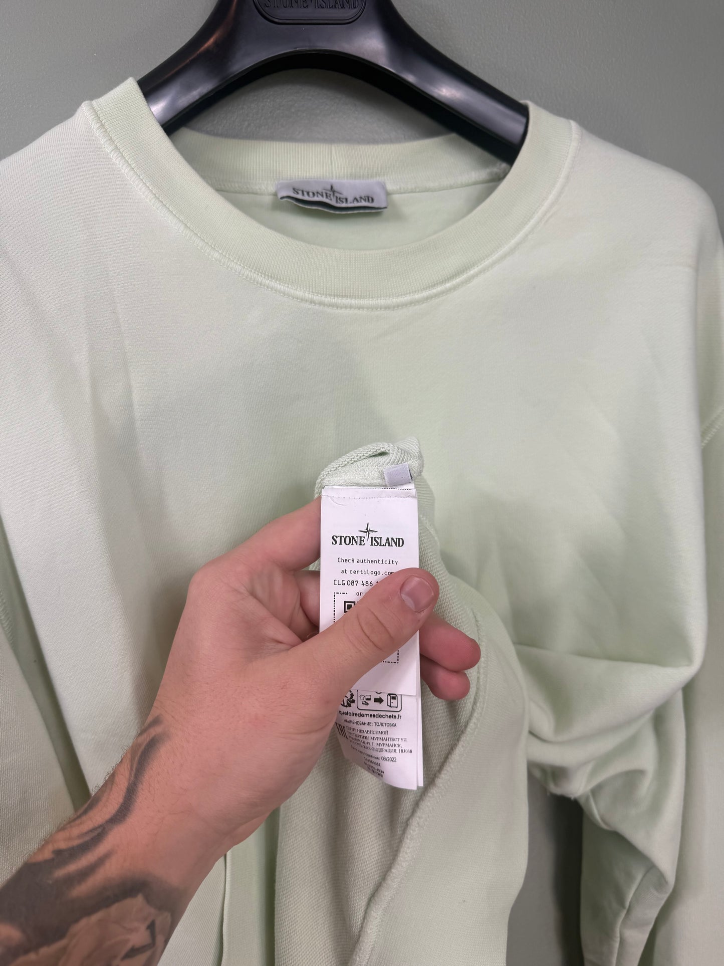 Stone Island Pastel Green Jumper