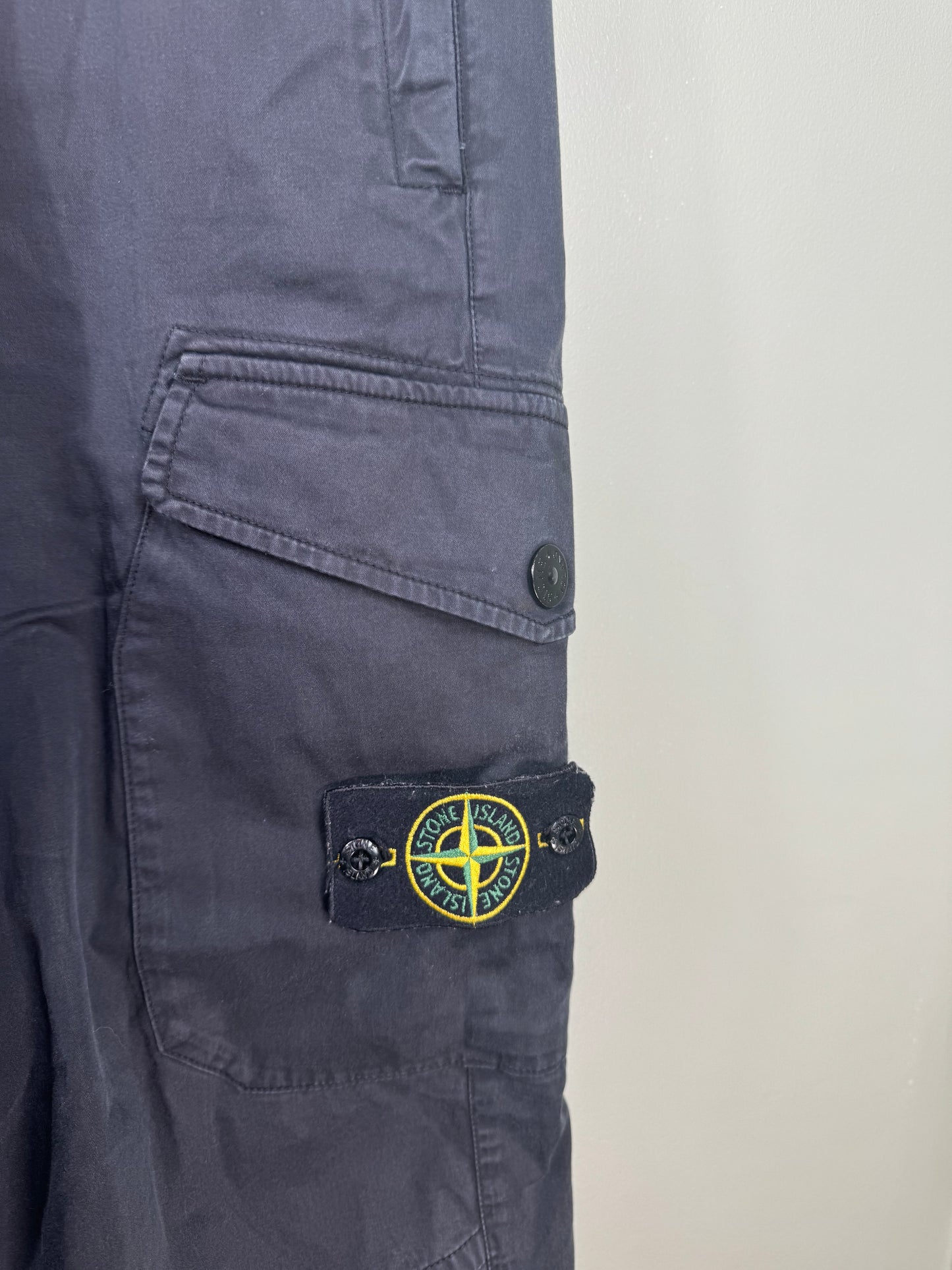 Stone Island Black RE-T Cargo Bottoms