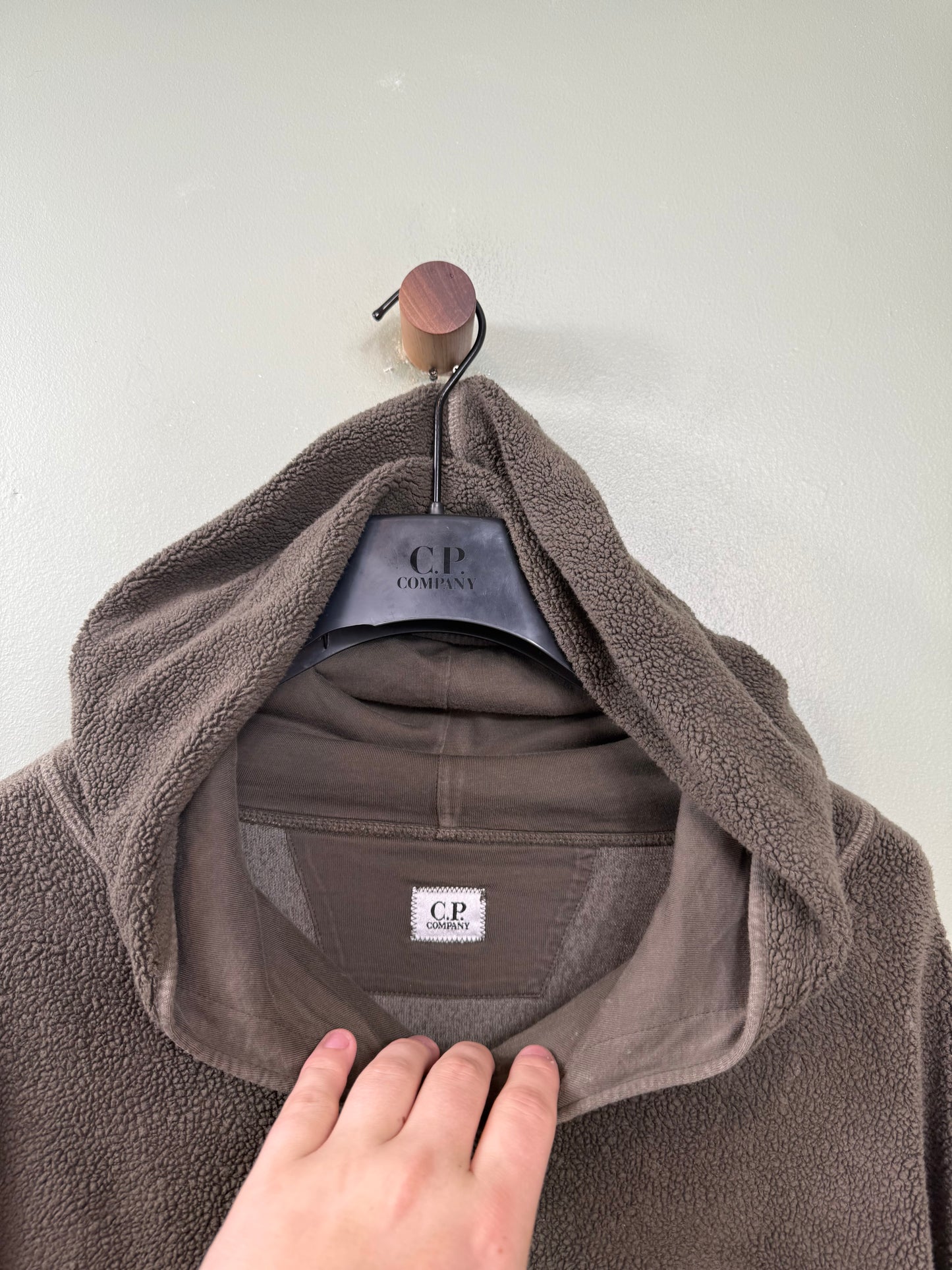 C.P. Company Khaki Fleece Hoodie