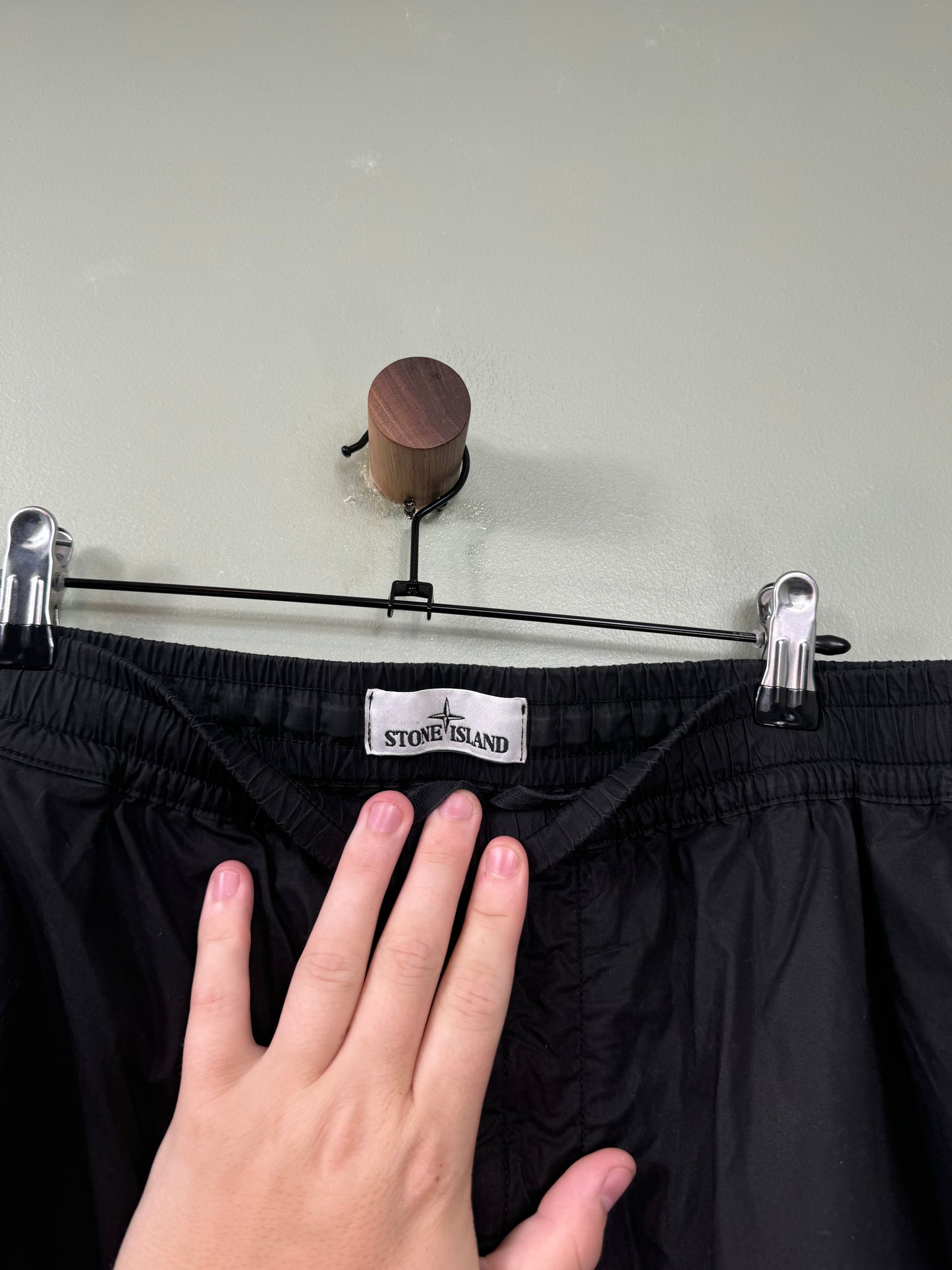 Stone Island Black RE-T Cargo Bottoms