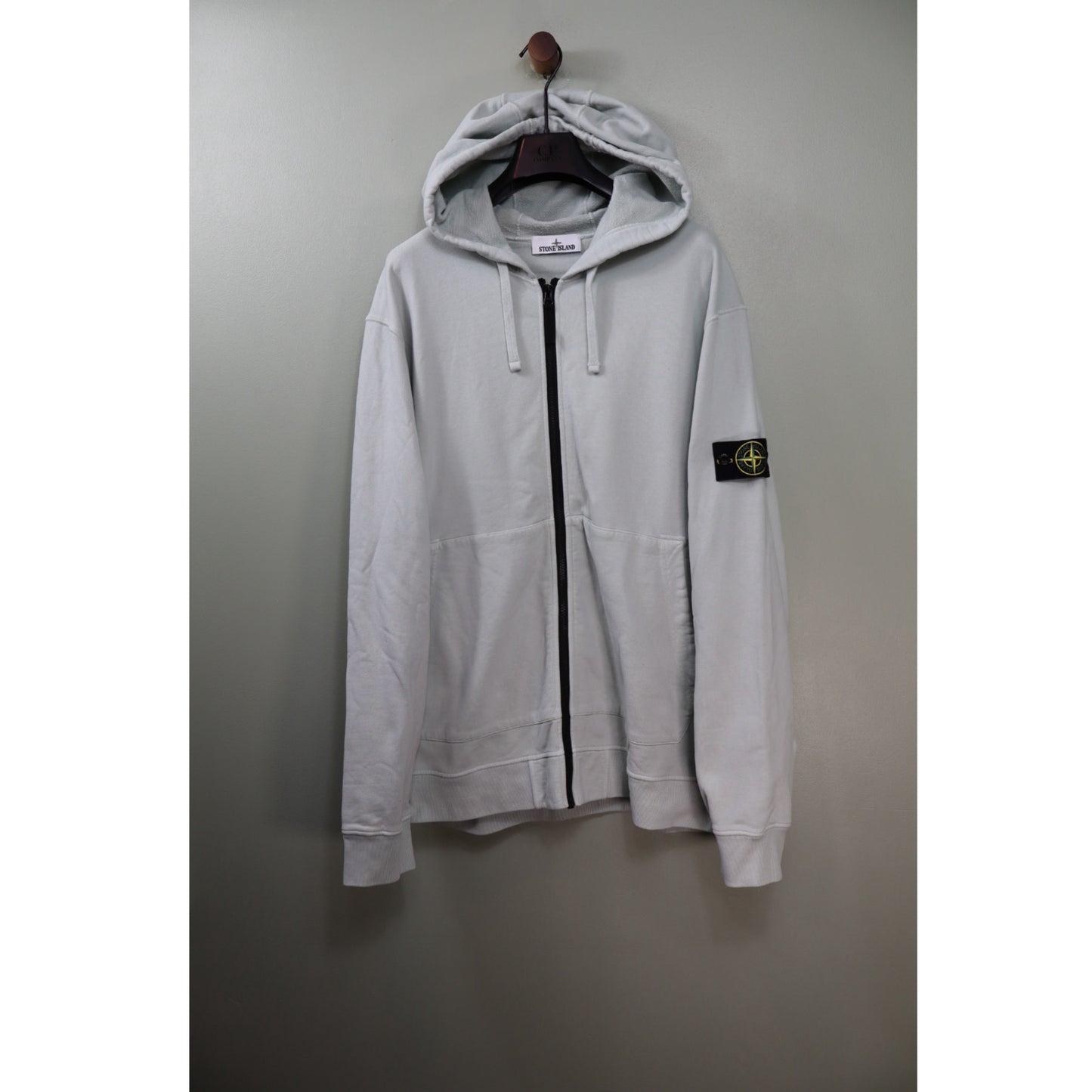 Stone Island Grey Zipped Hoodie