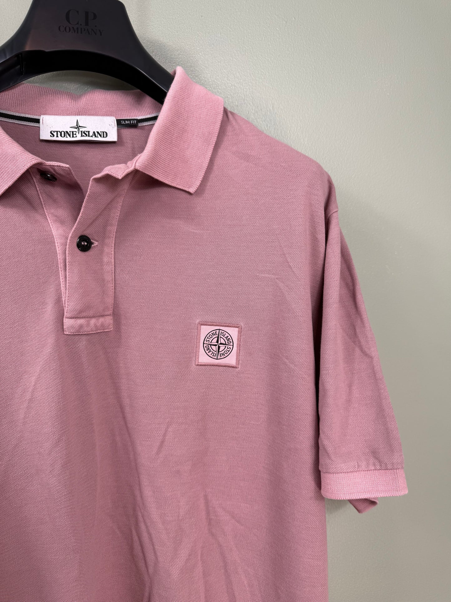 Stone Island Pink Slim Fit Polo