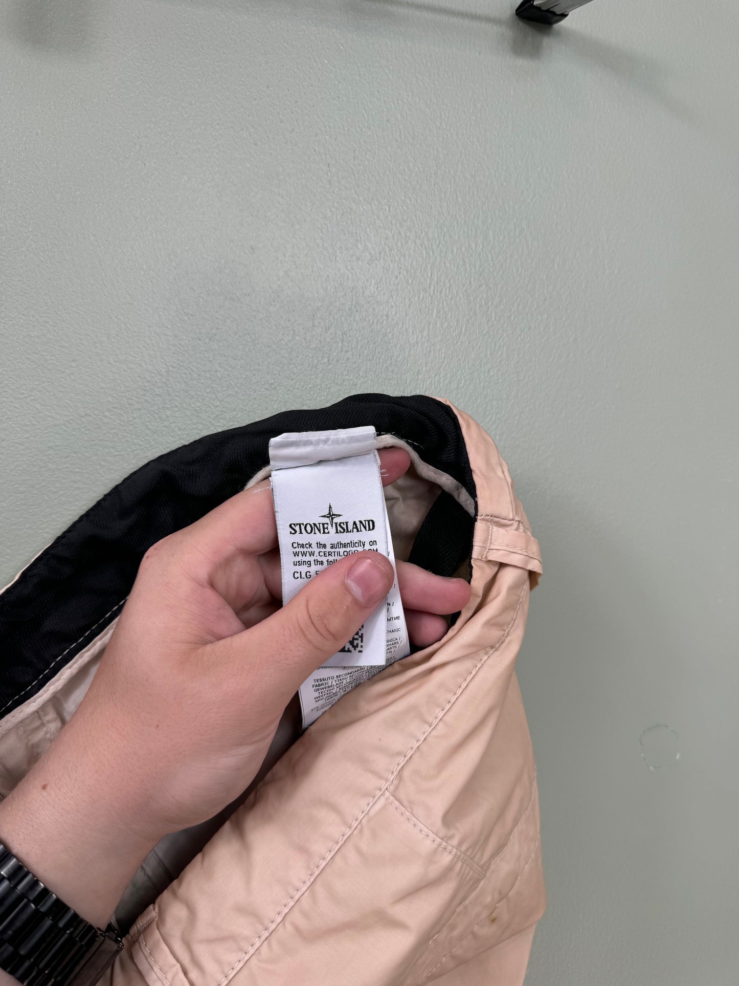 Stone Island Beige CO Cargo Bottoms
