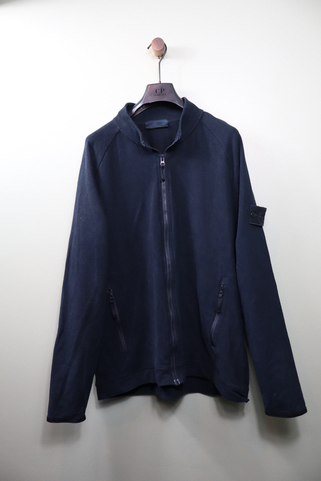 Stone Island Navy Ghost Zip Jumper