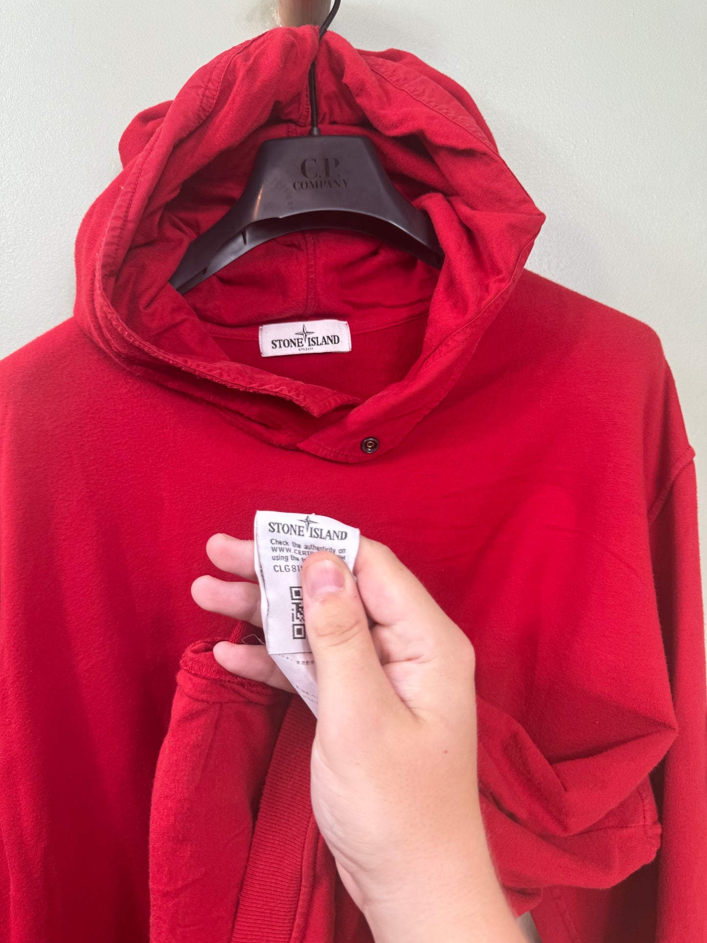 Stone Island Red Hoodie