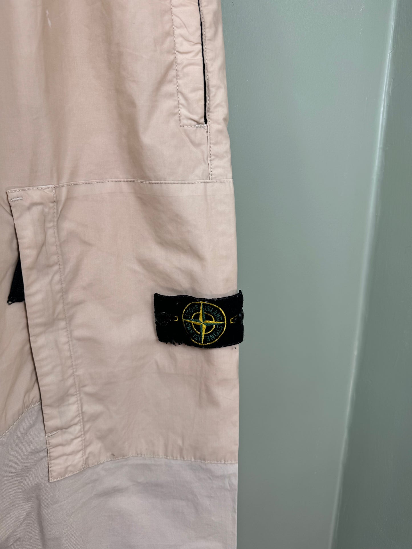 Stone Island Beige CO Cargo Bottoms