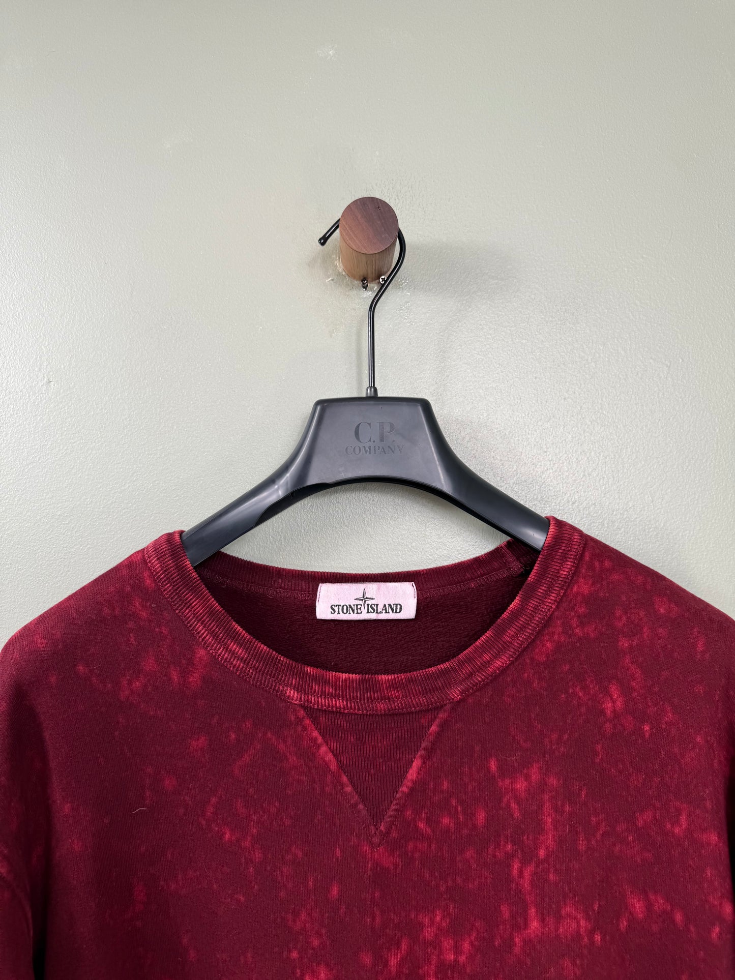 Stone Island Red Ovo Dye Jumper