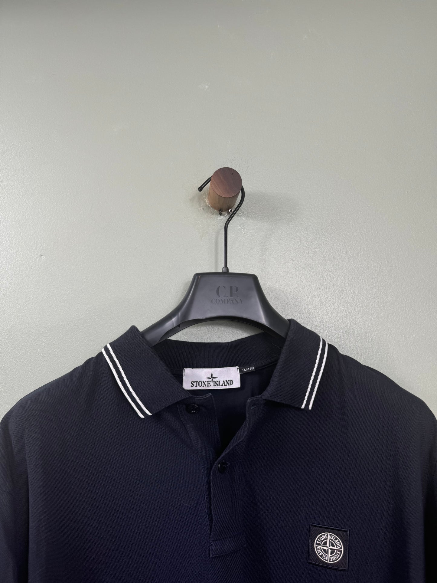 Stone Island Black Slim Polo