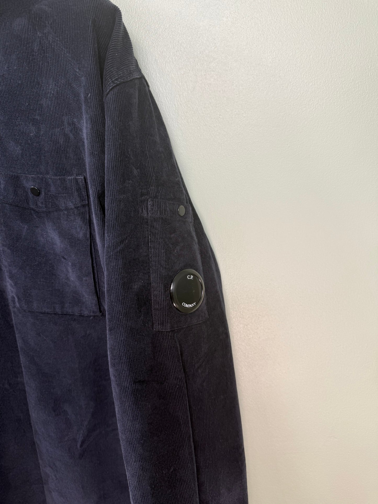 C.P. Company Navy Corduroy 1/4 Zip Overshirt