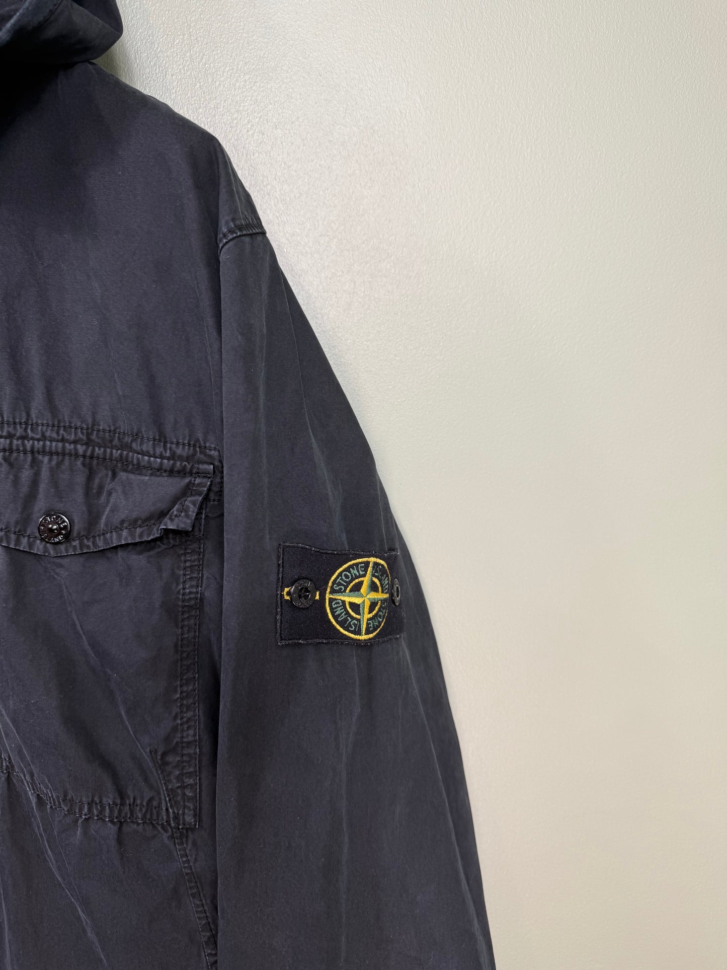 Stone Island Black Hooded Overshirt