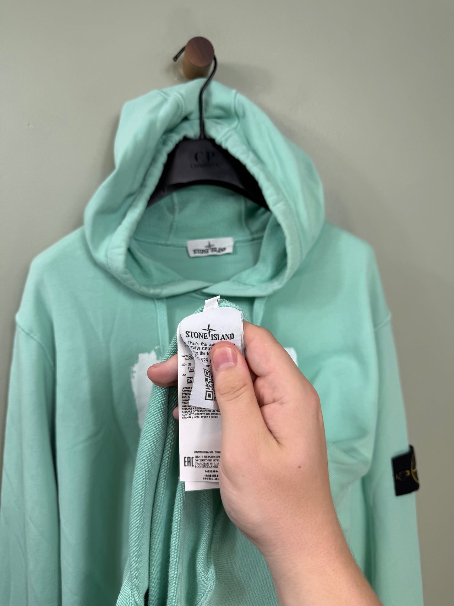 Stone Island Mint Green Hoodie