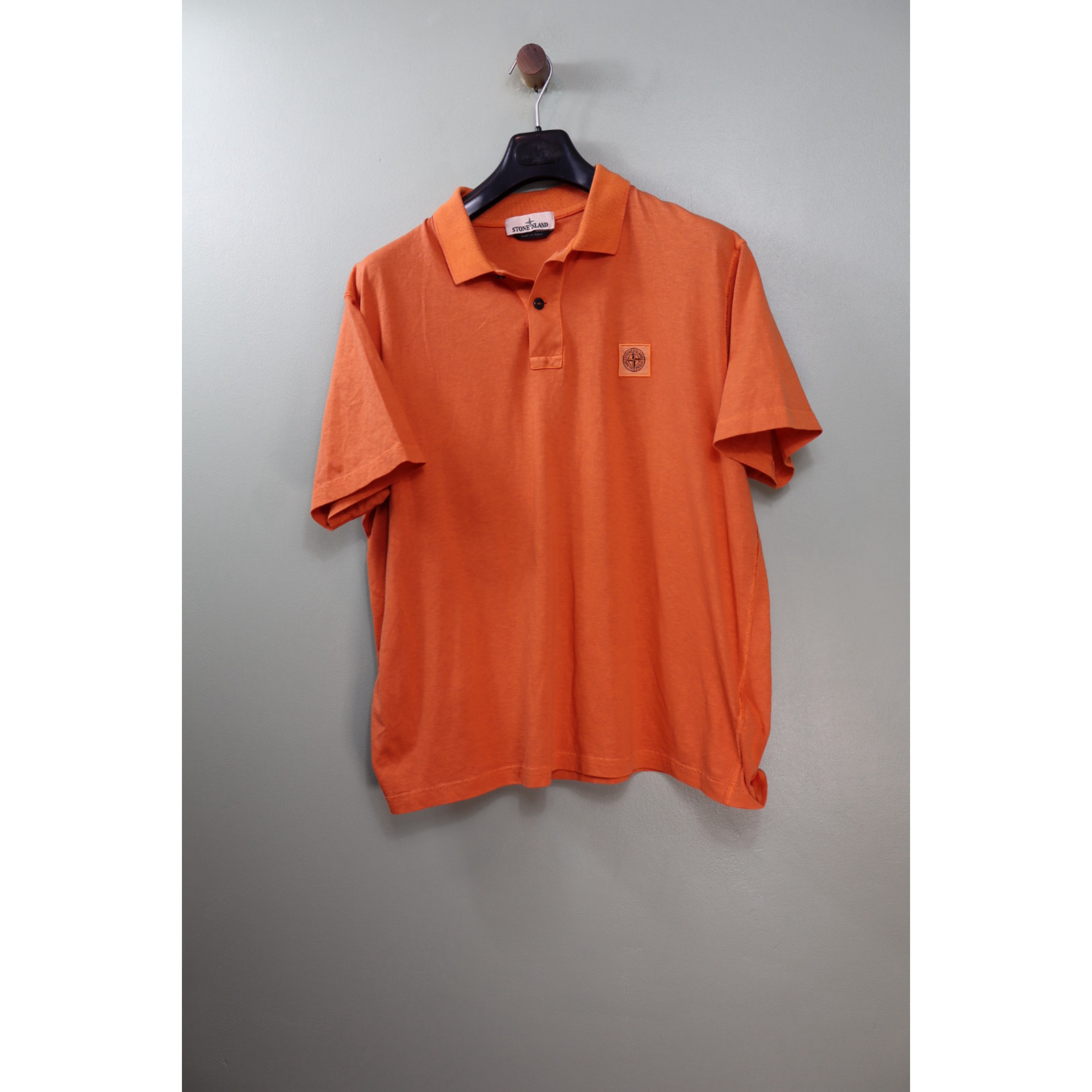 Stone Island Orange Polo Shirt