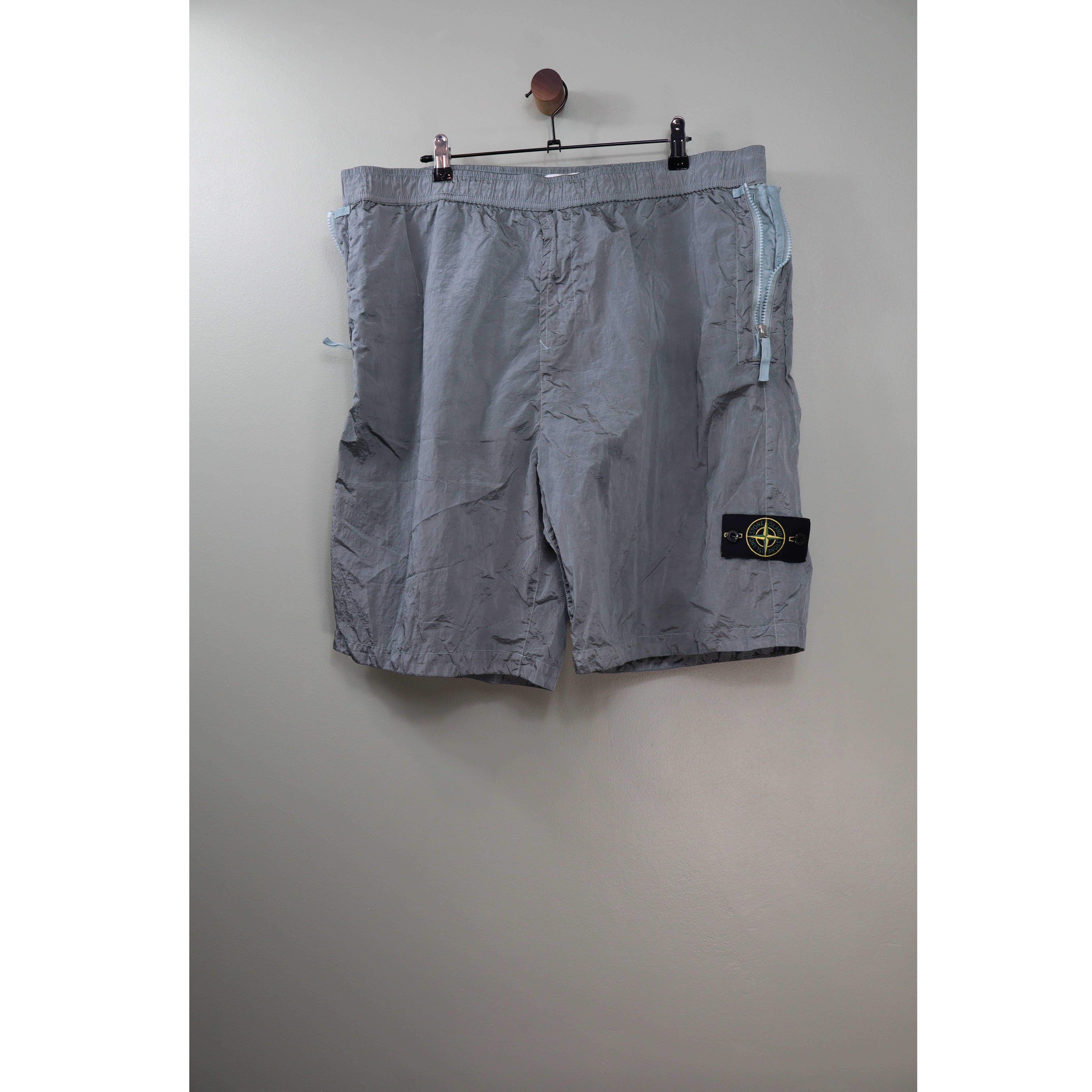 Stone Island Blue Nylon Metal CO Shorts