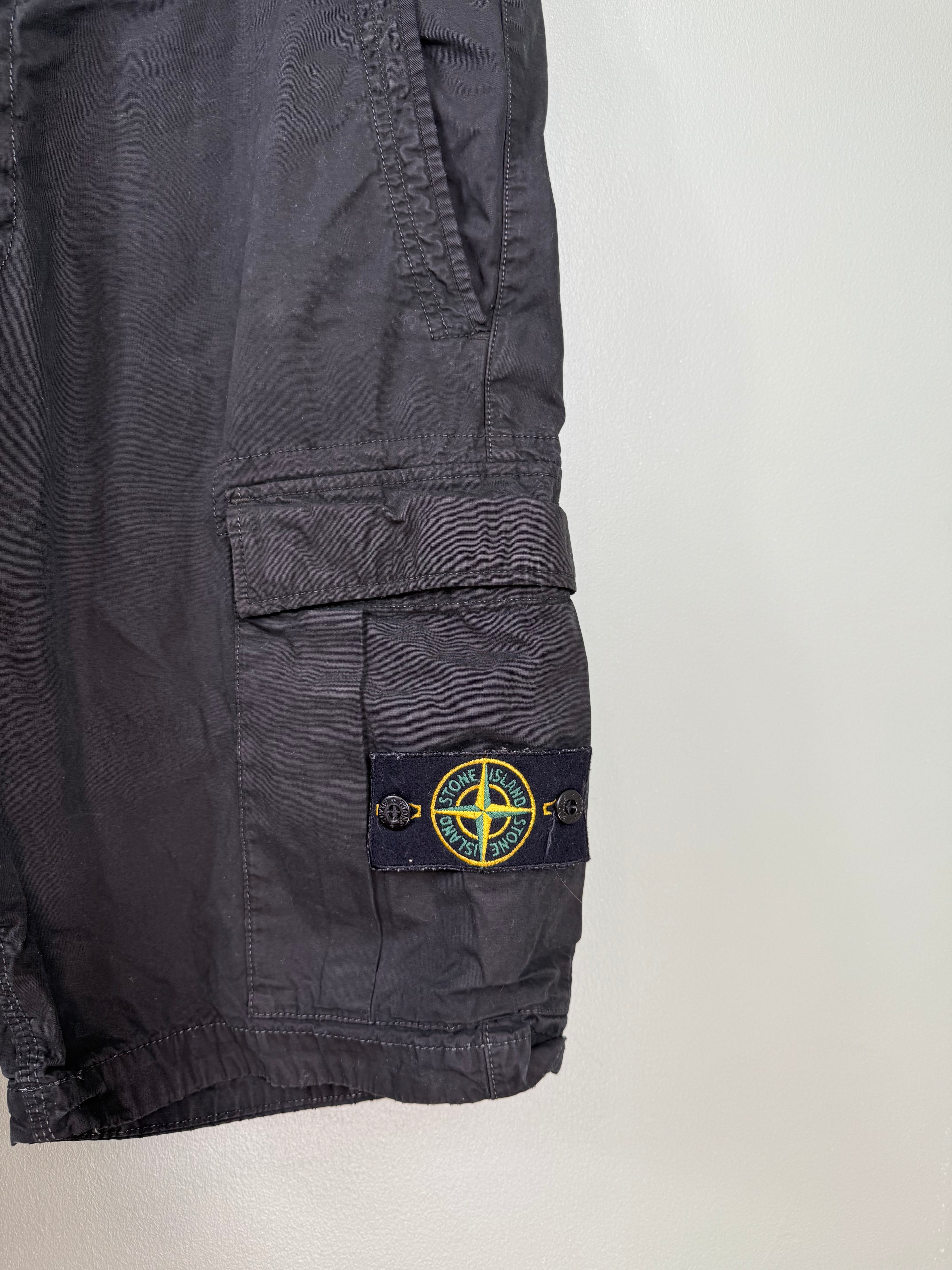 Stone Island Black SL Cargo Shorts