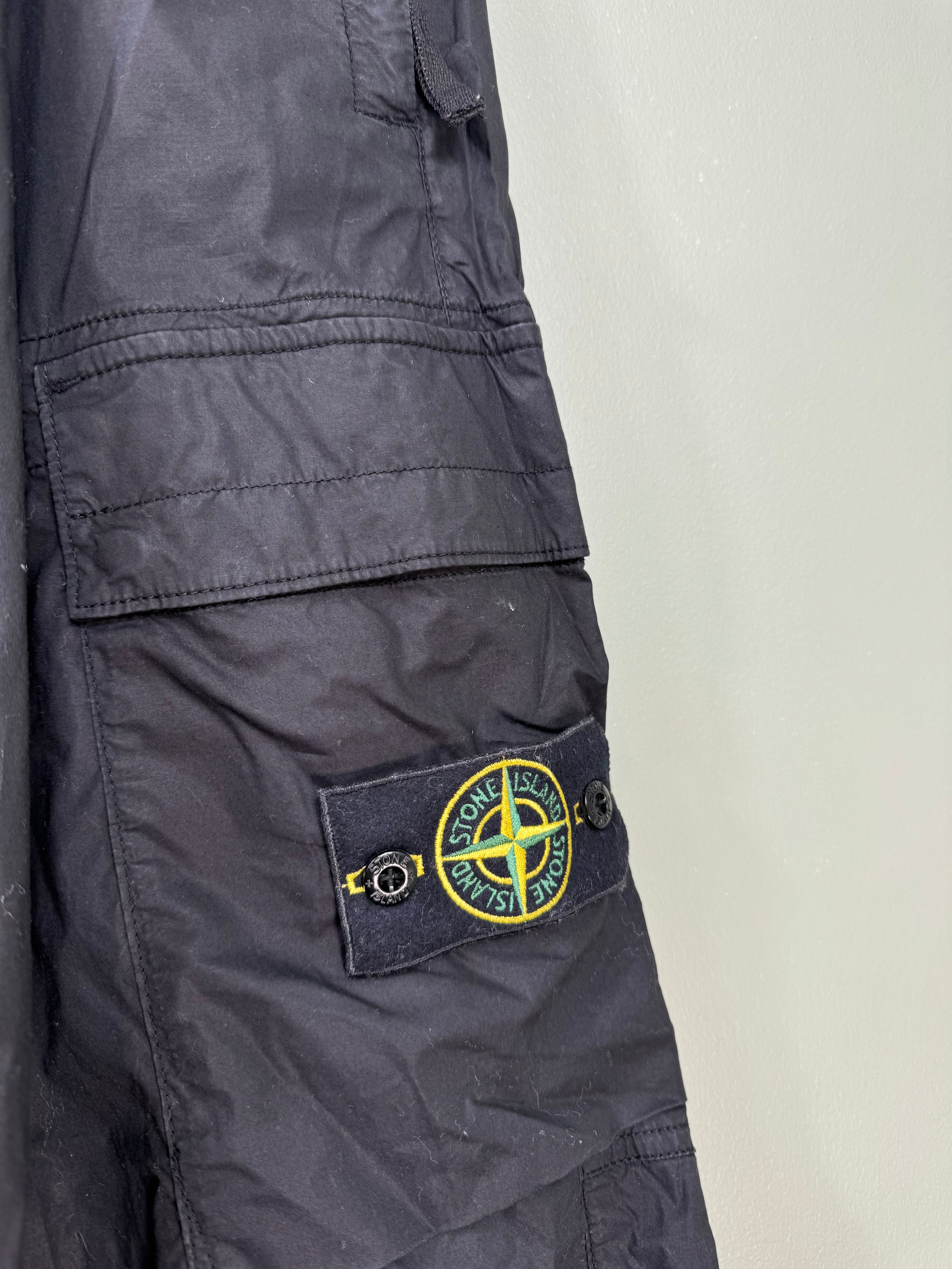 Stone Island Black RE-T Cargo Bottoms