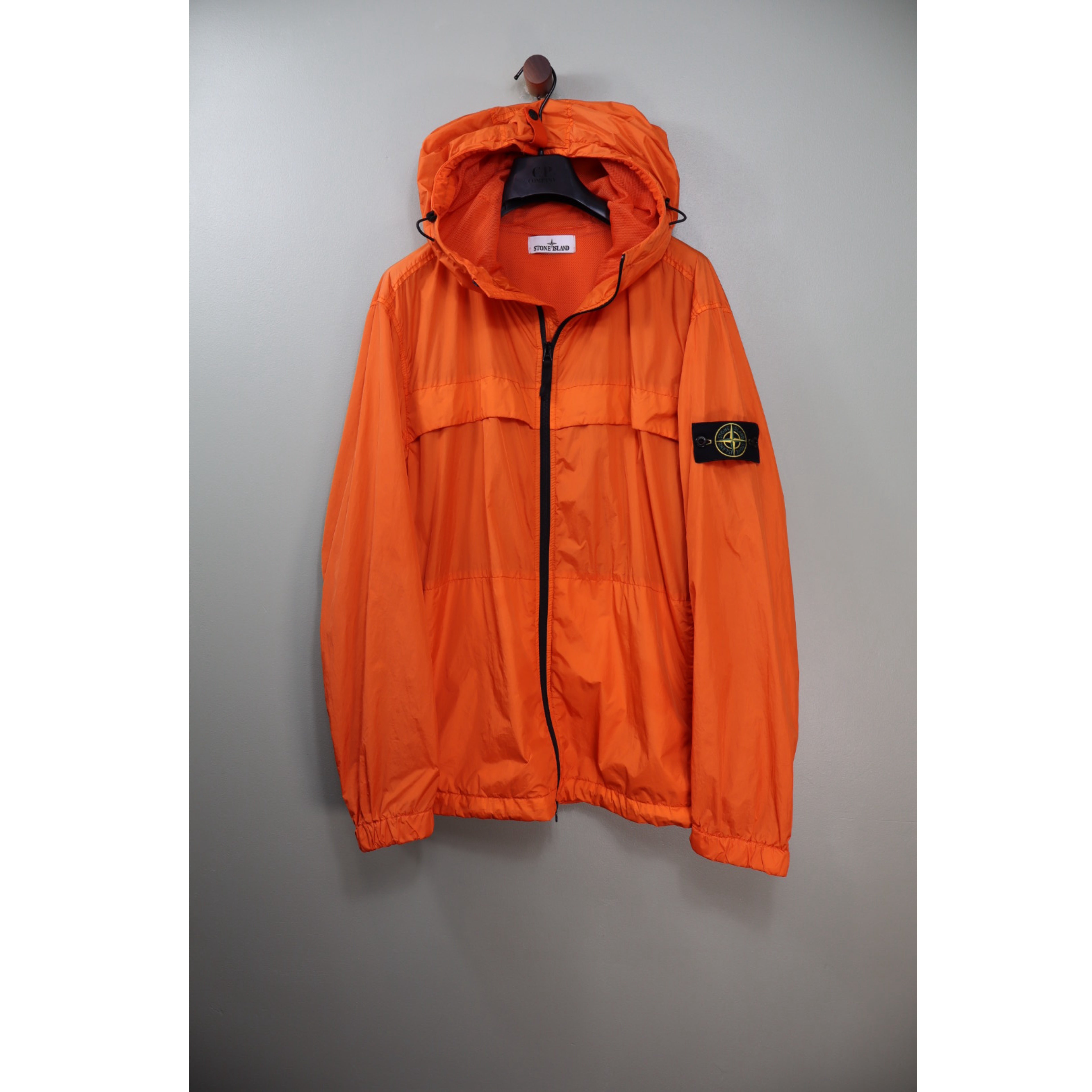 Stone Island Orange Garment Dyed Crinkle Reps Jacket