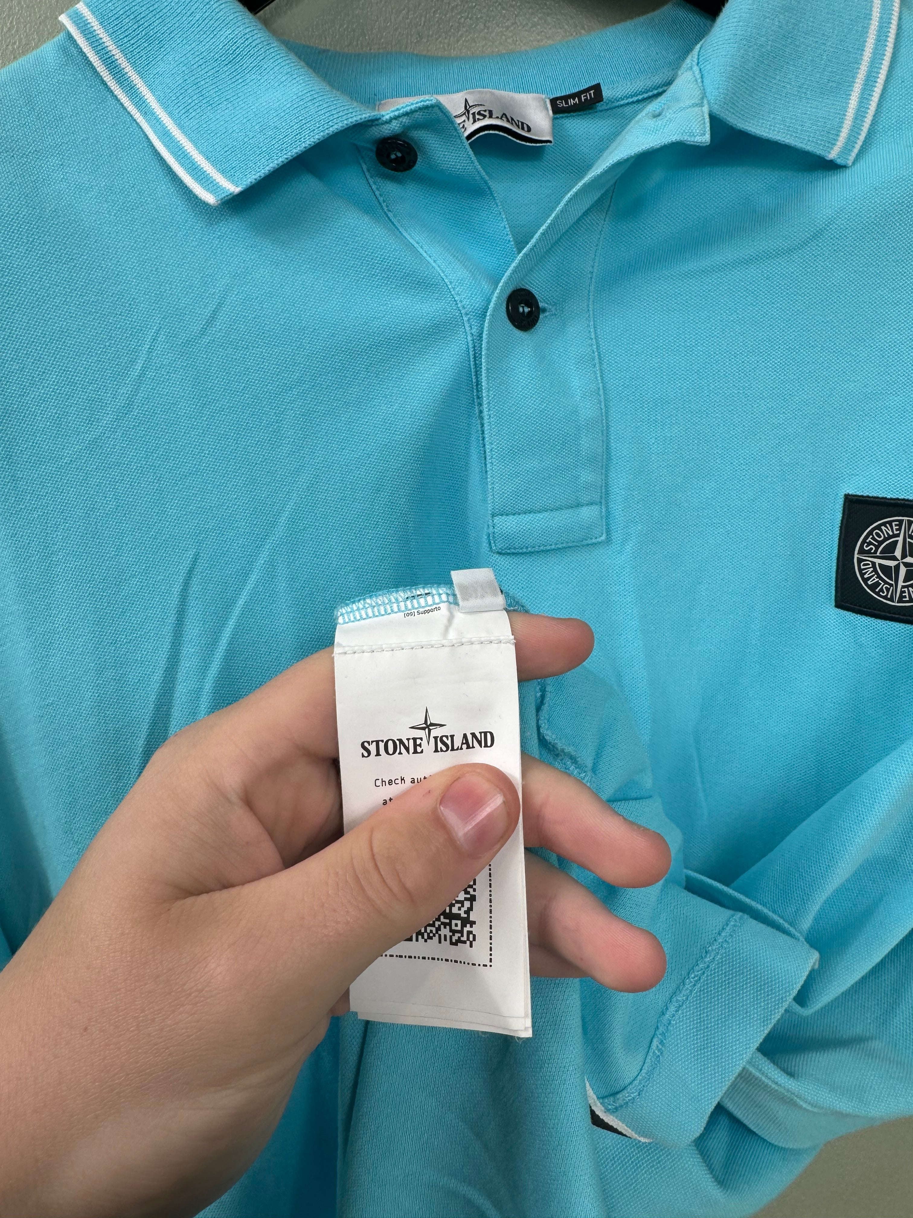 Stone Island Aqua Blue Polo