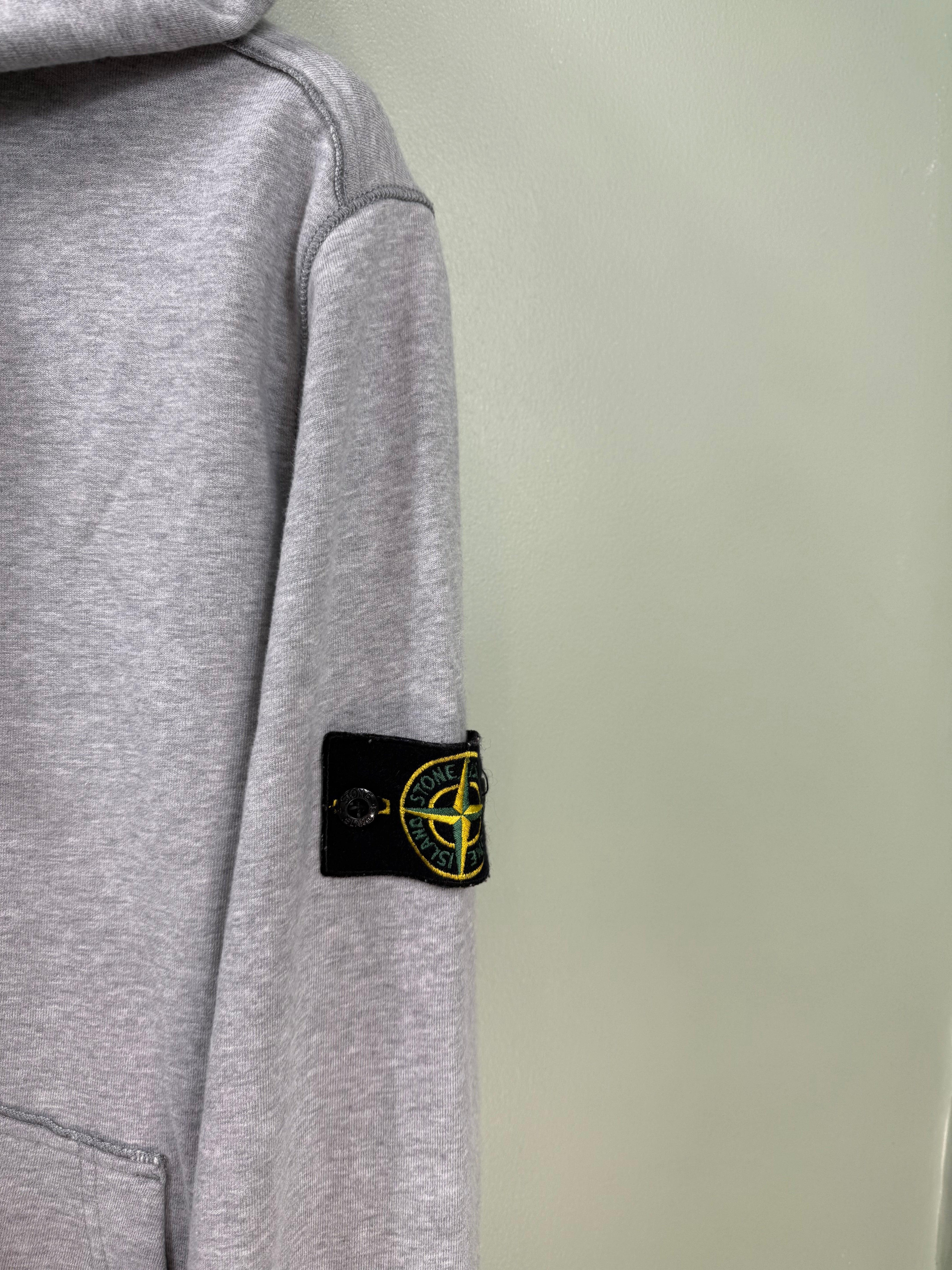Stone Island Grey Zipped Hoodie