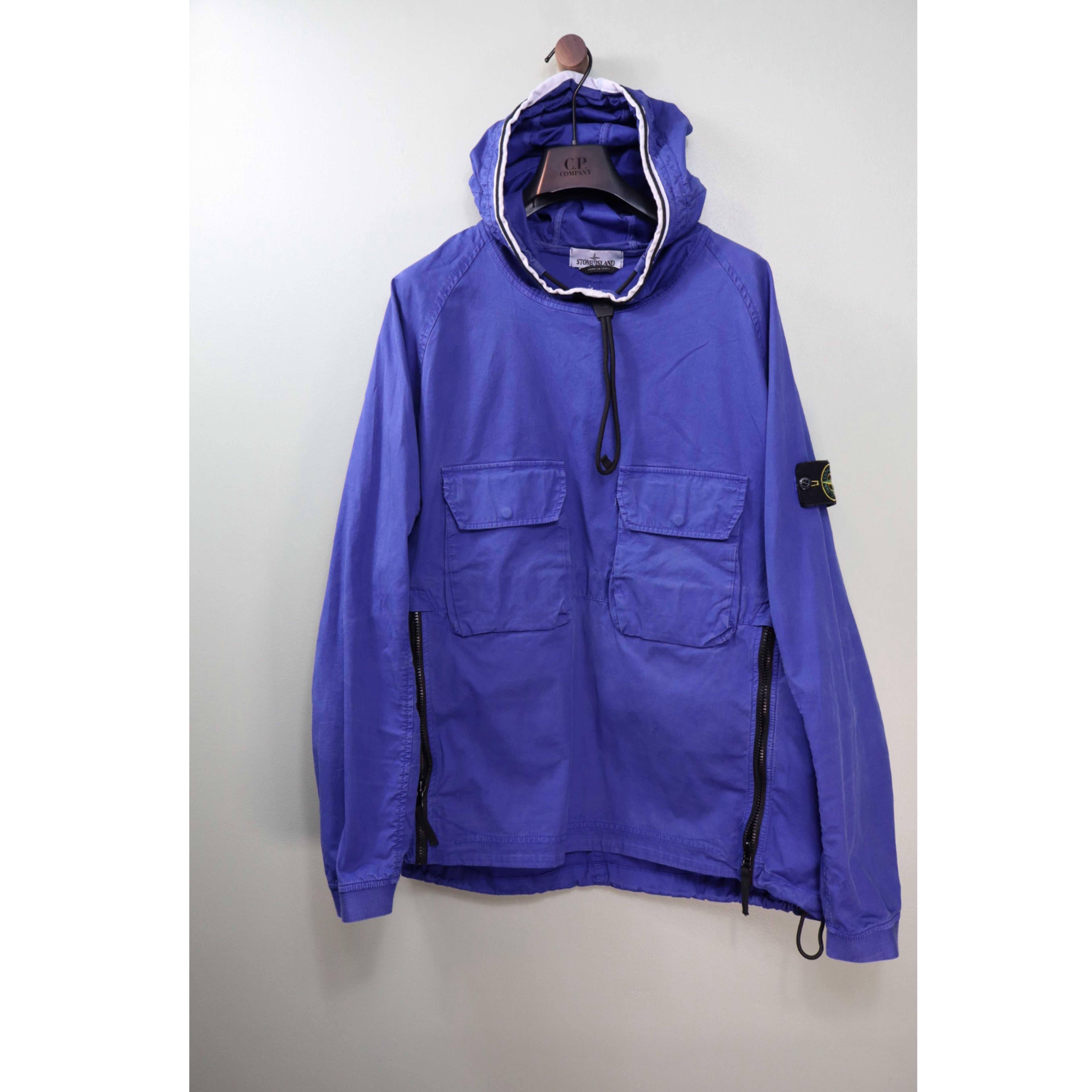 Stone Island Royal Blue Supima Cotton Twill Smock