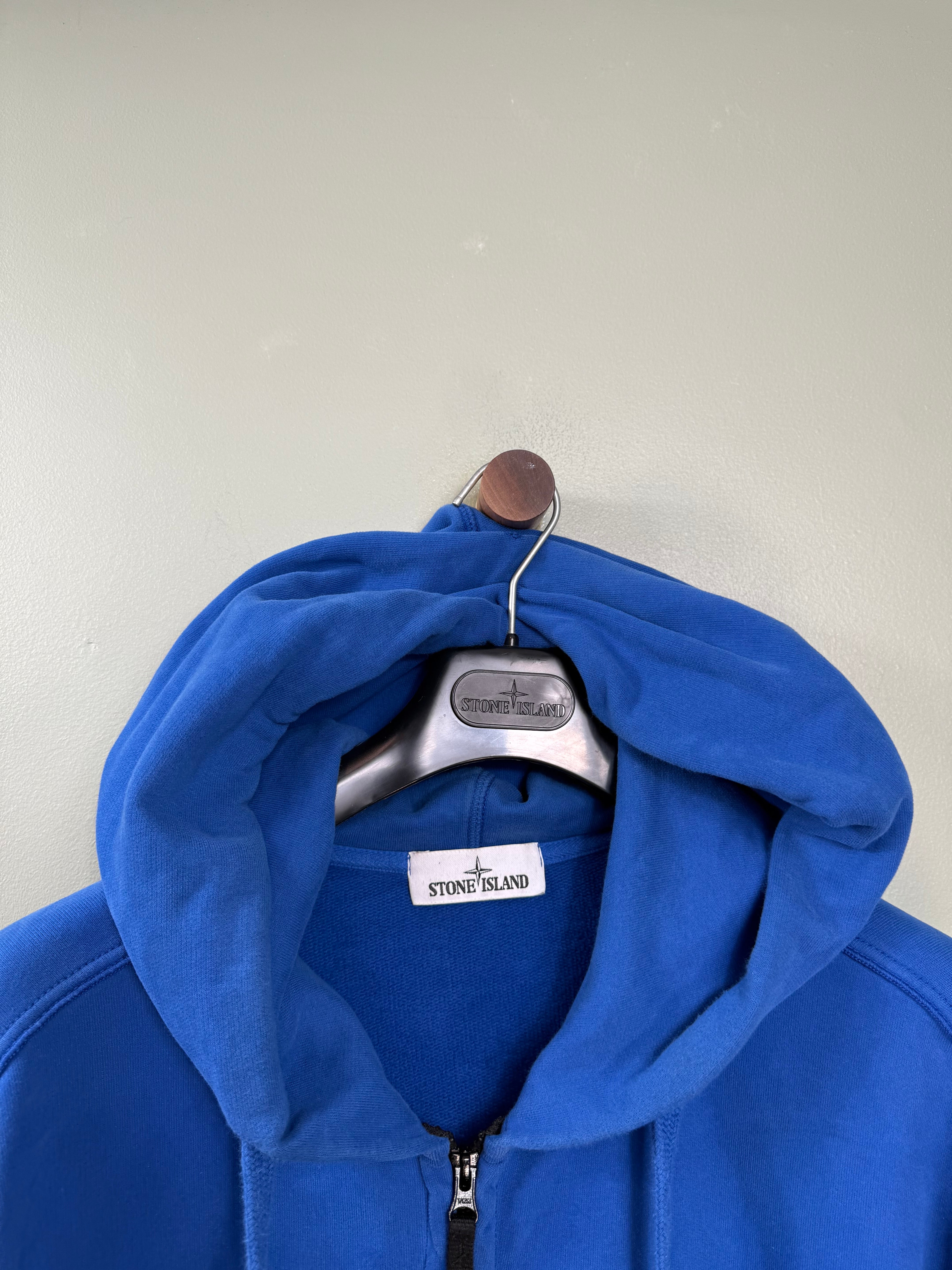 Stone Island Blue Zipped Hoodie