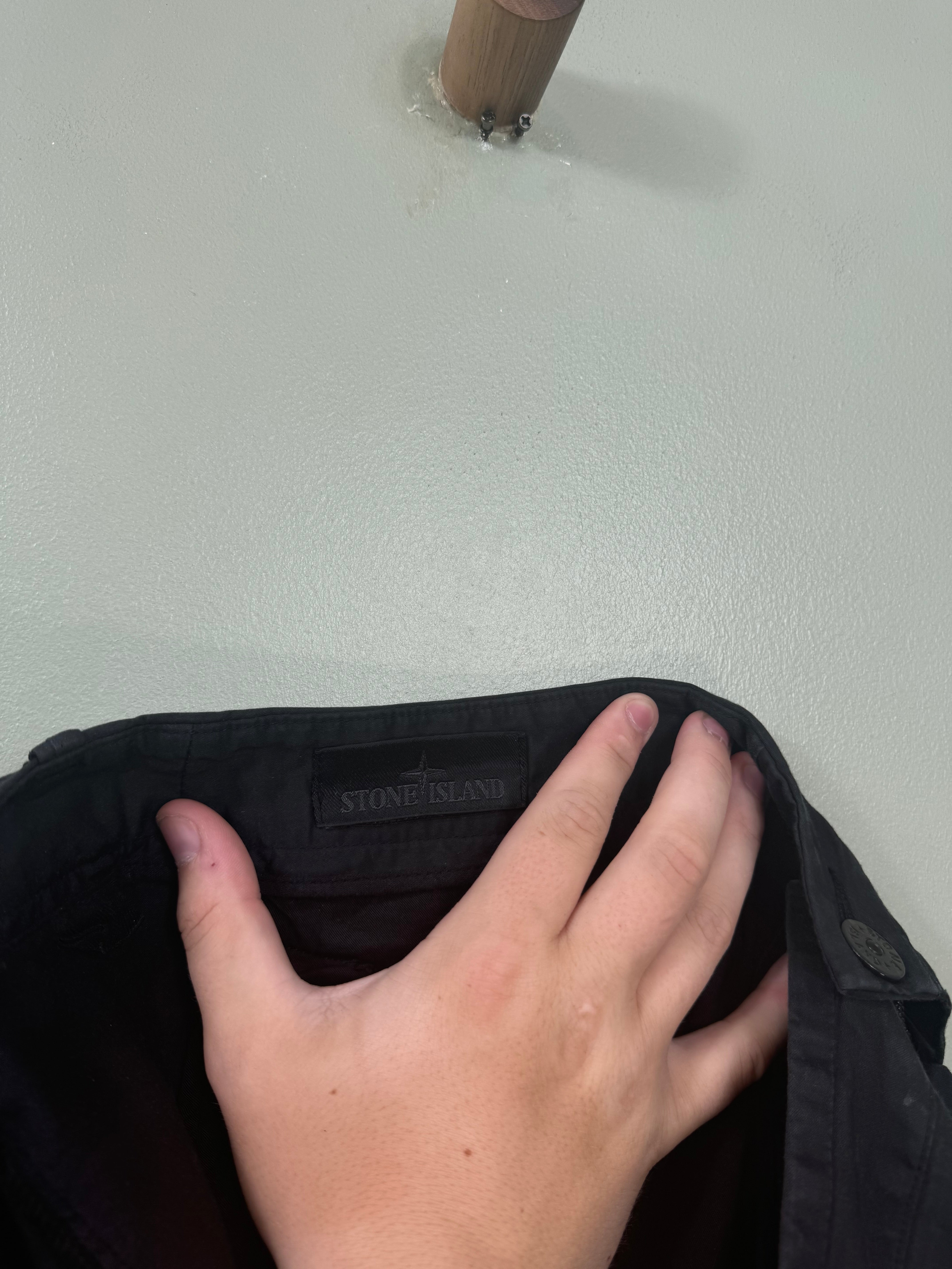Stone Island Black CO Ghost Cargo Bottoms