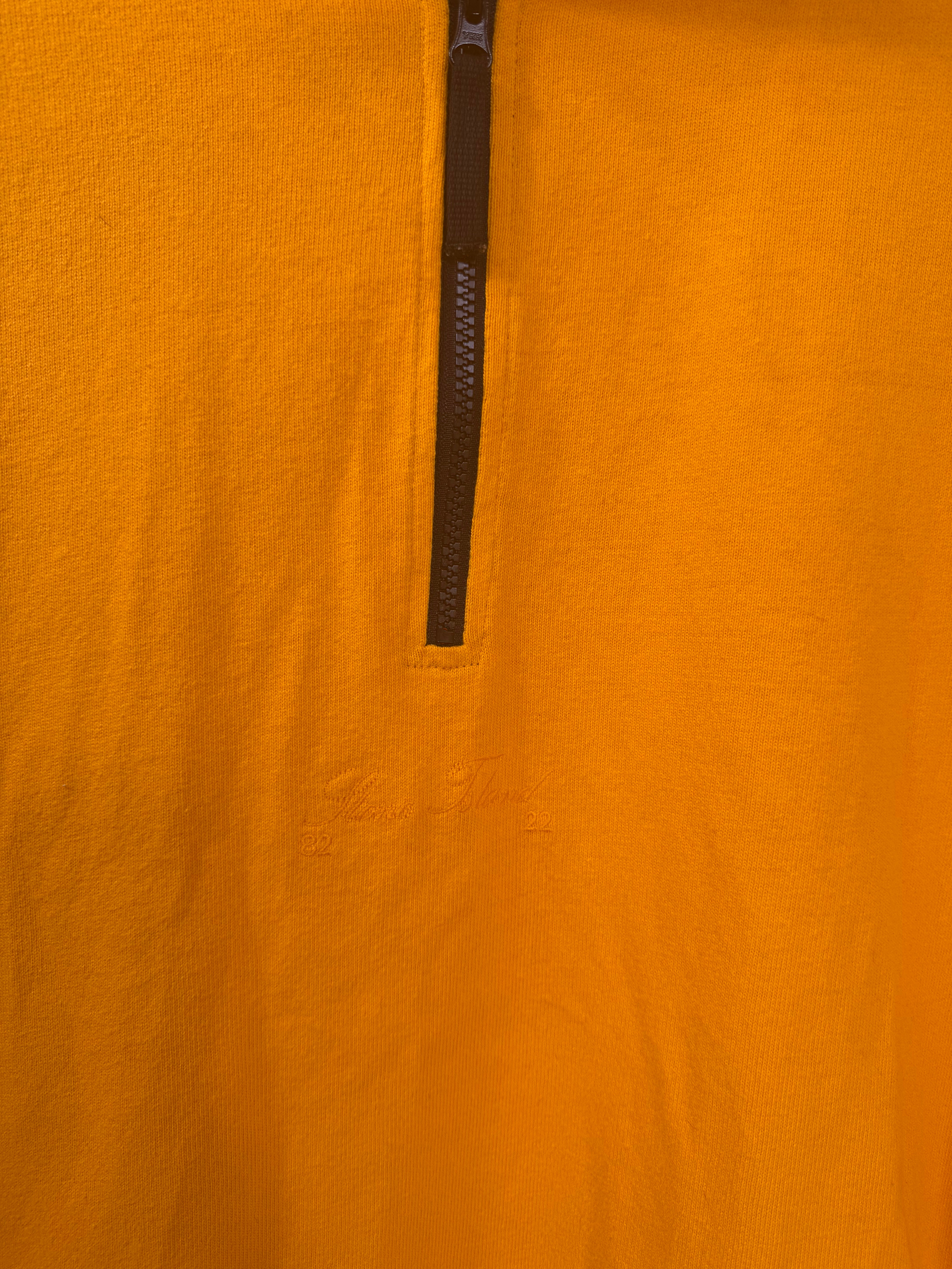 Stone Island Orange Anniversary 1/4 Zip Jumper