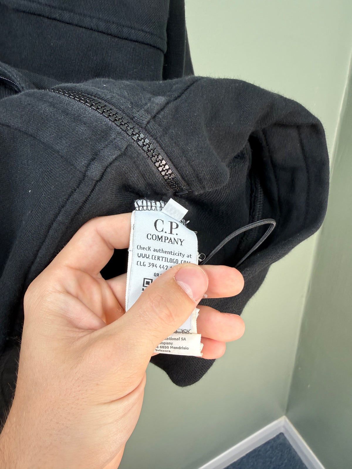 C.P. Company Black Full Zip Hoodie