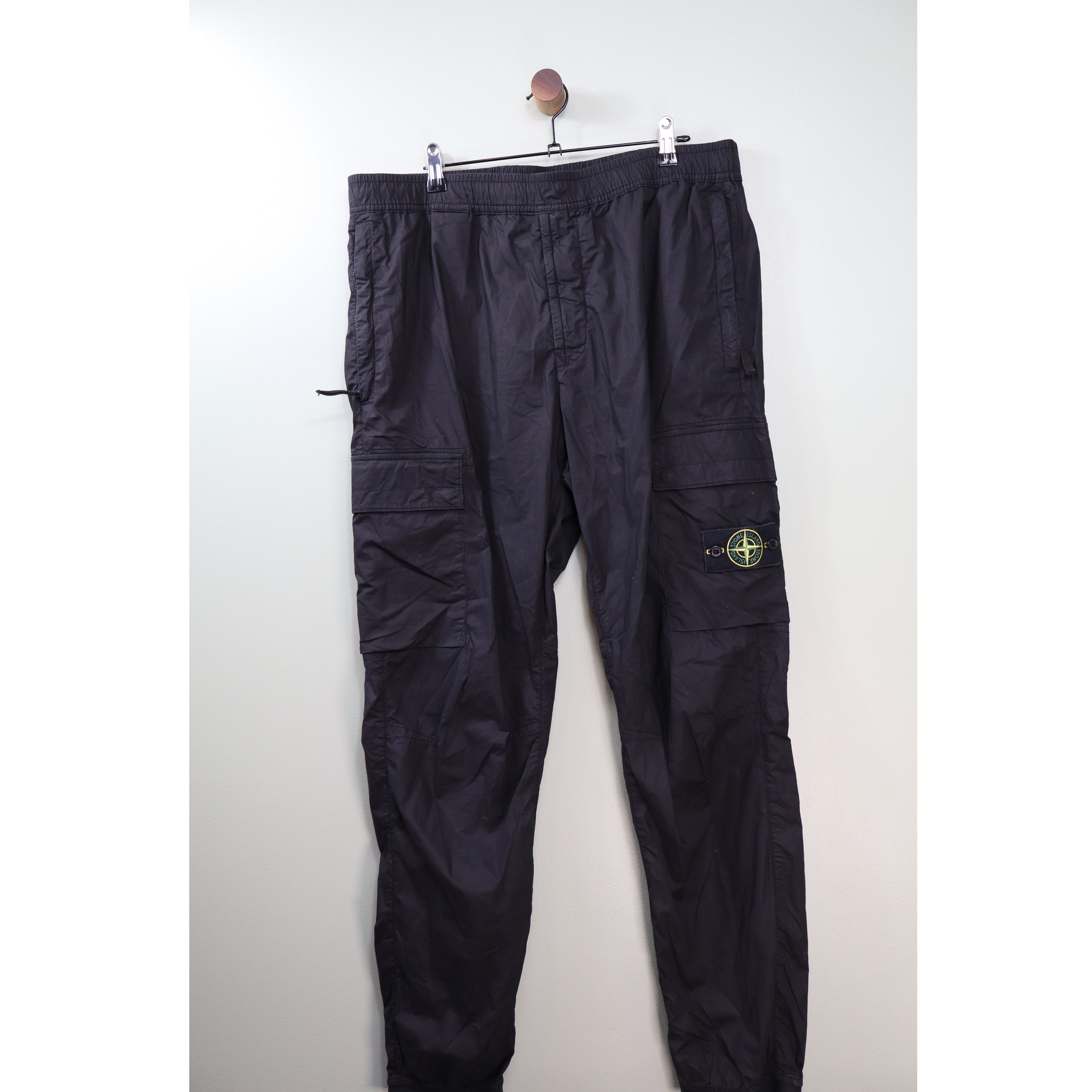 Stone Island Black RE-T Cargo Bottoms