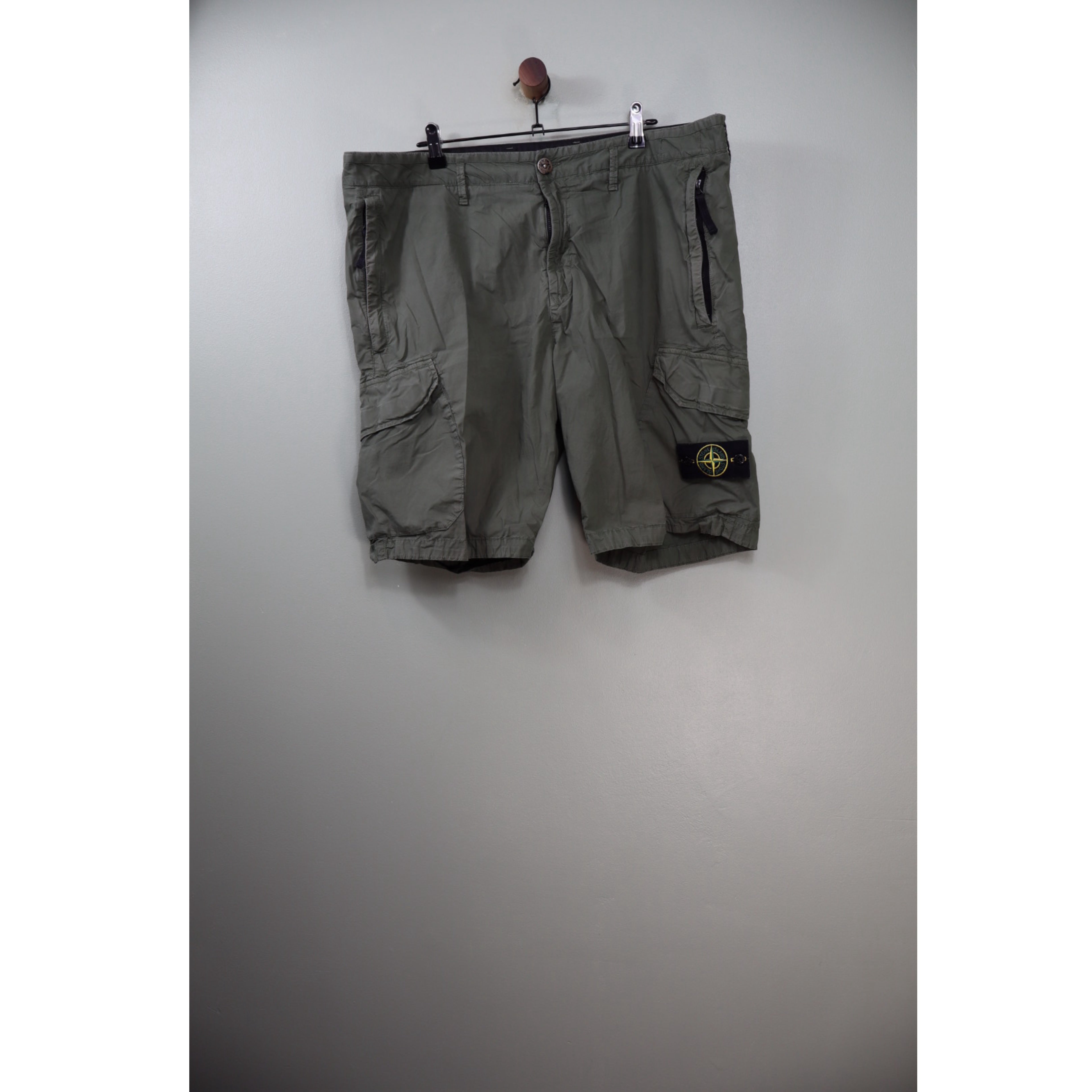 Stone Island Khaki RE Cargo Shorts