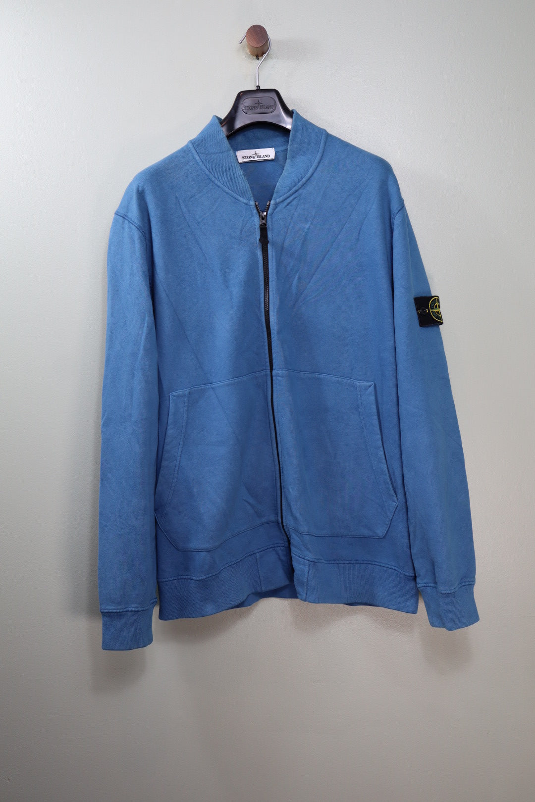 Stone Island Blue Zipped Jumper
