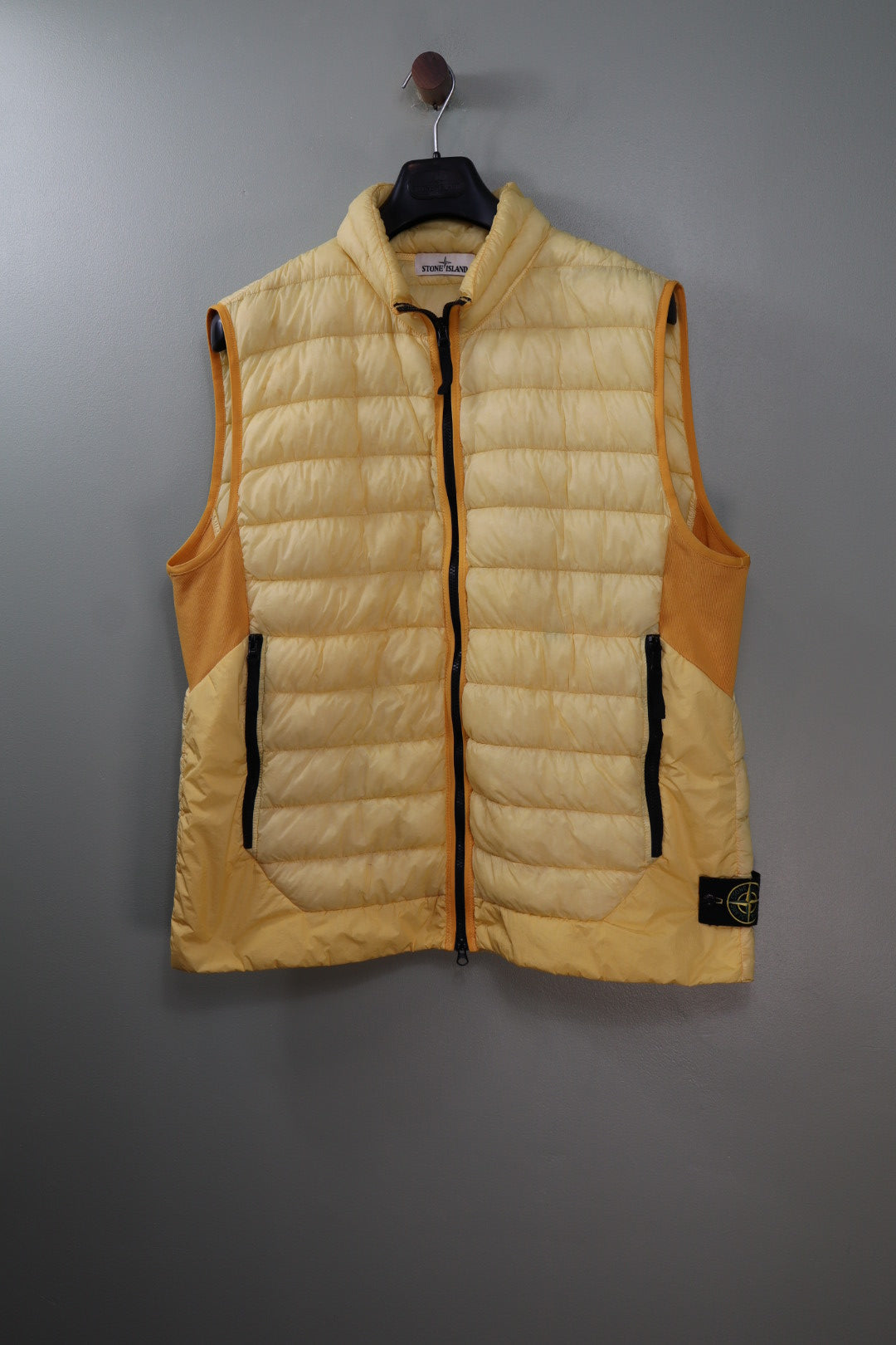 Stone Island Yellow Micro Yarn Down Gilet