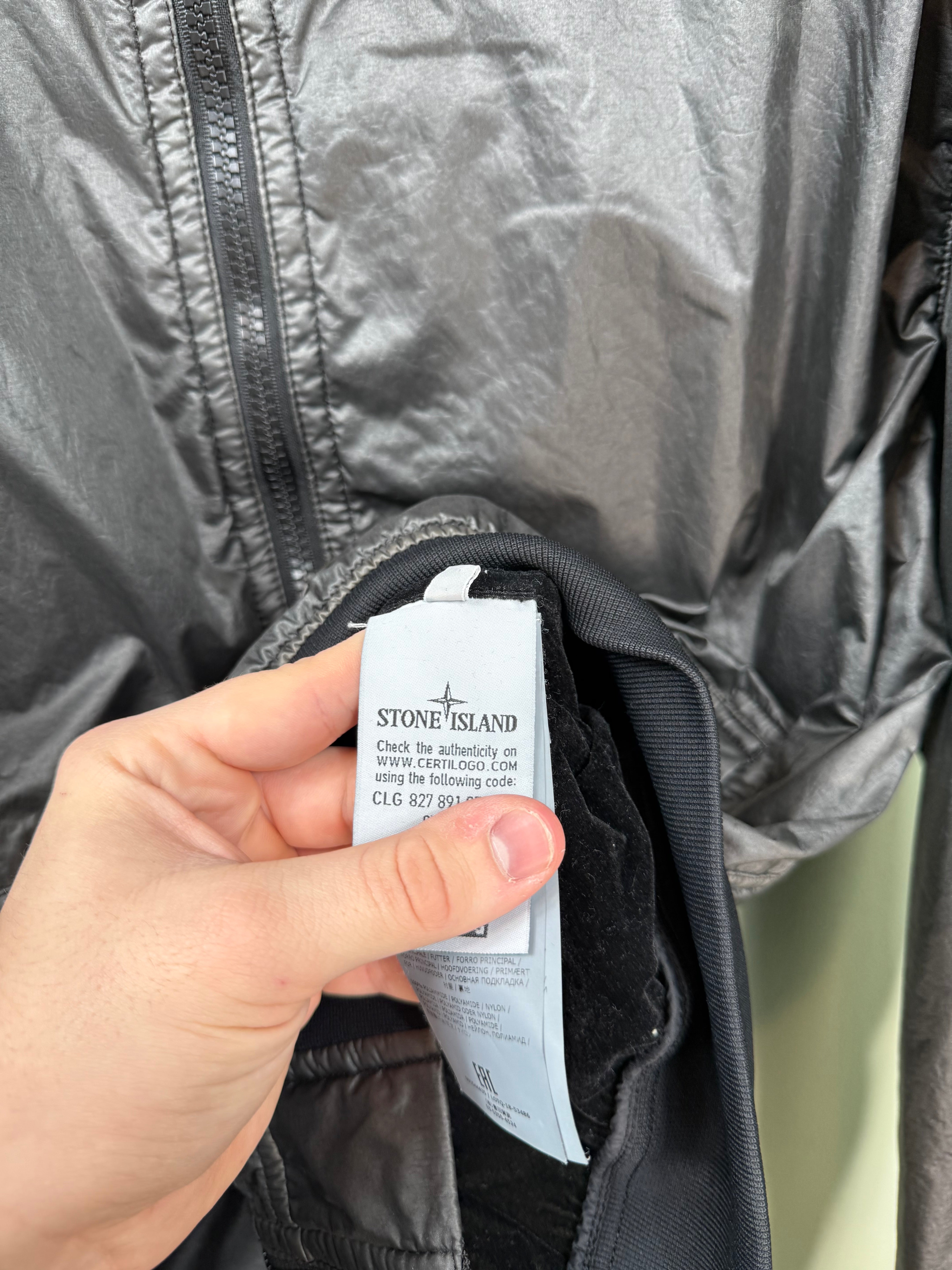 Stone Island Black Lamy Flock Jacket