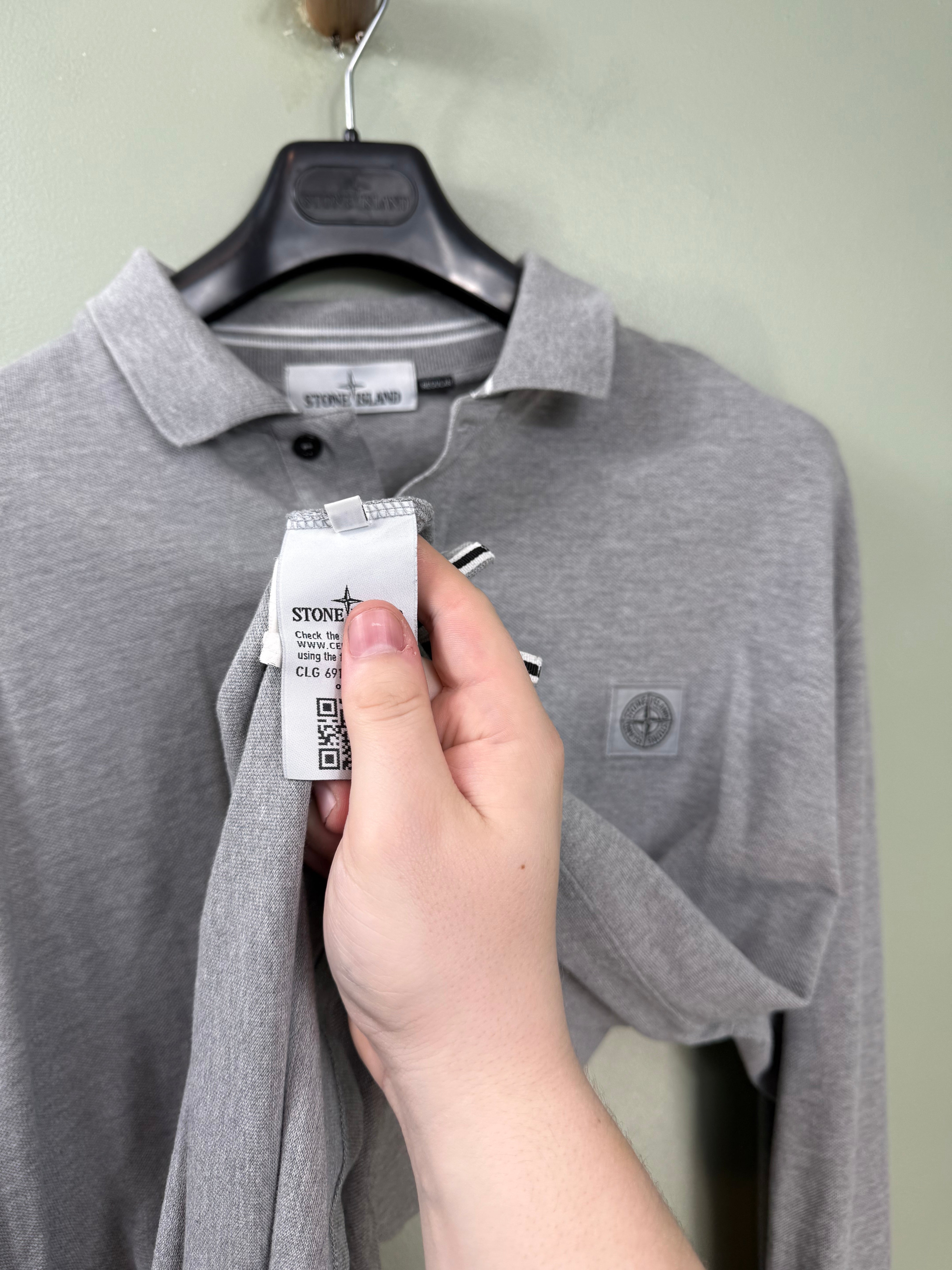 Stone Island Grey Regular Fit Polo