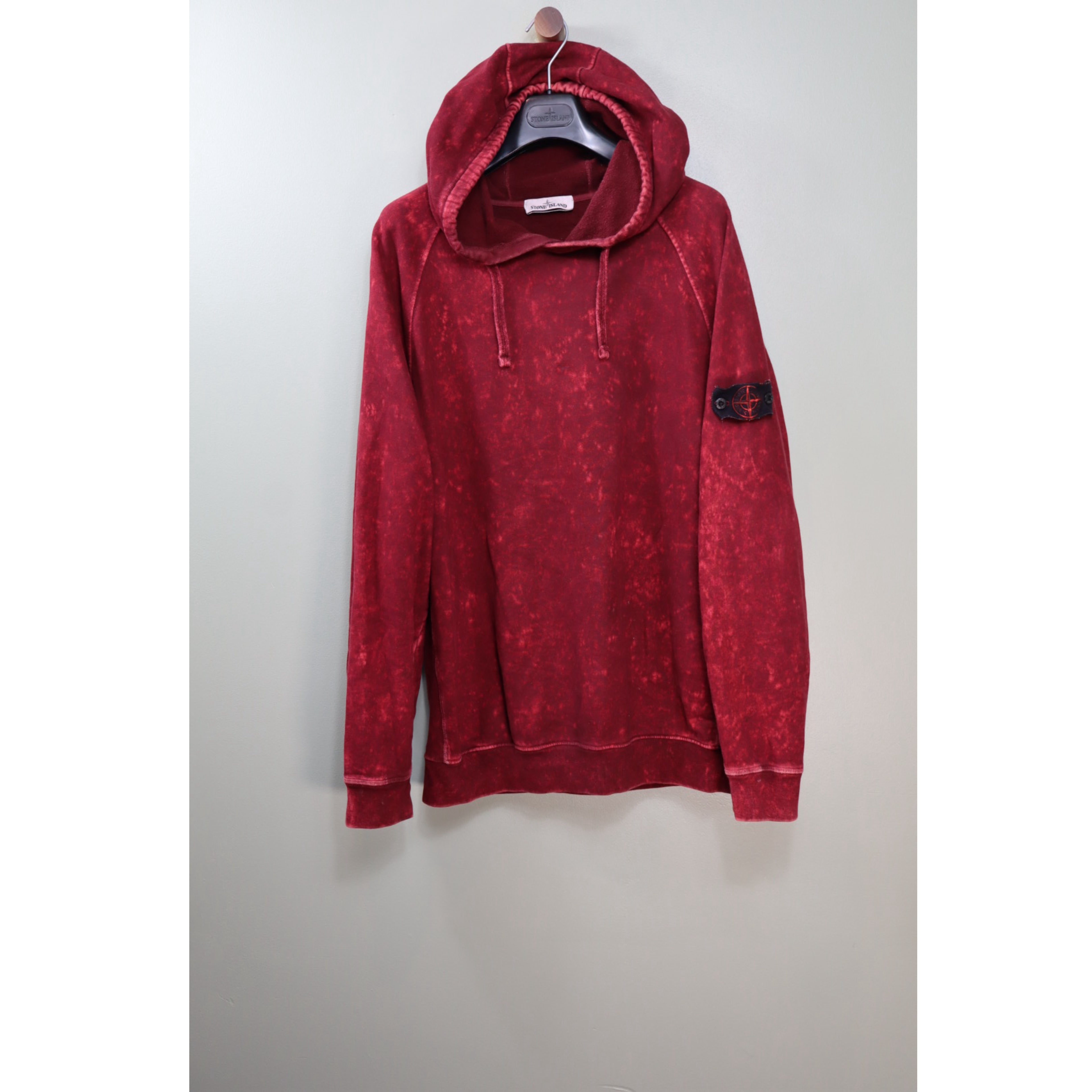 Stone Island Red Ovo Dye Hoodie