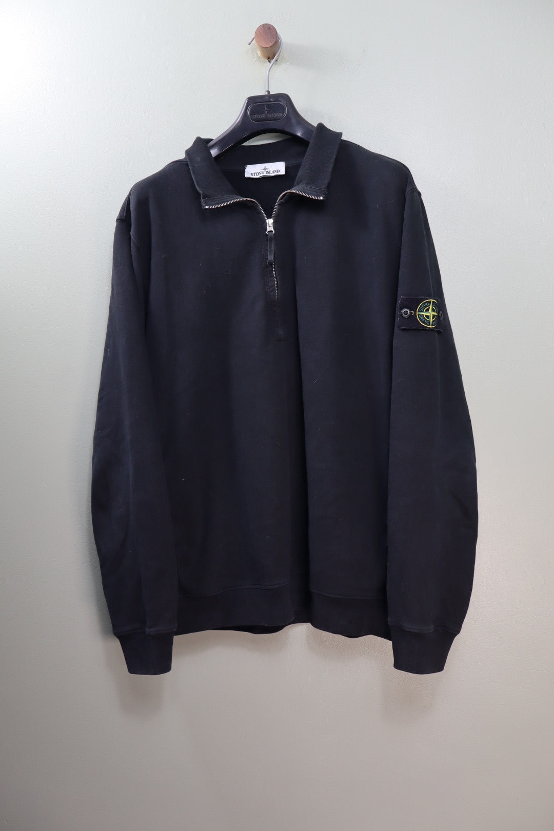 Stone Island Black 1/4 Zip Jumper