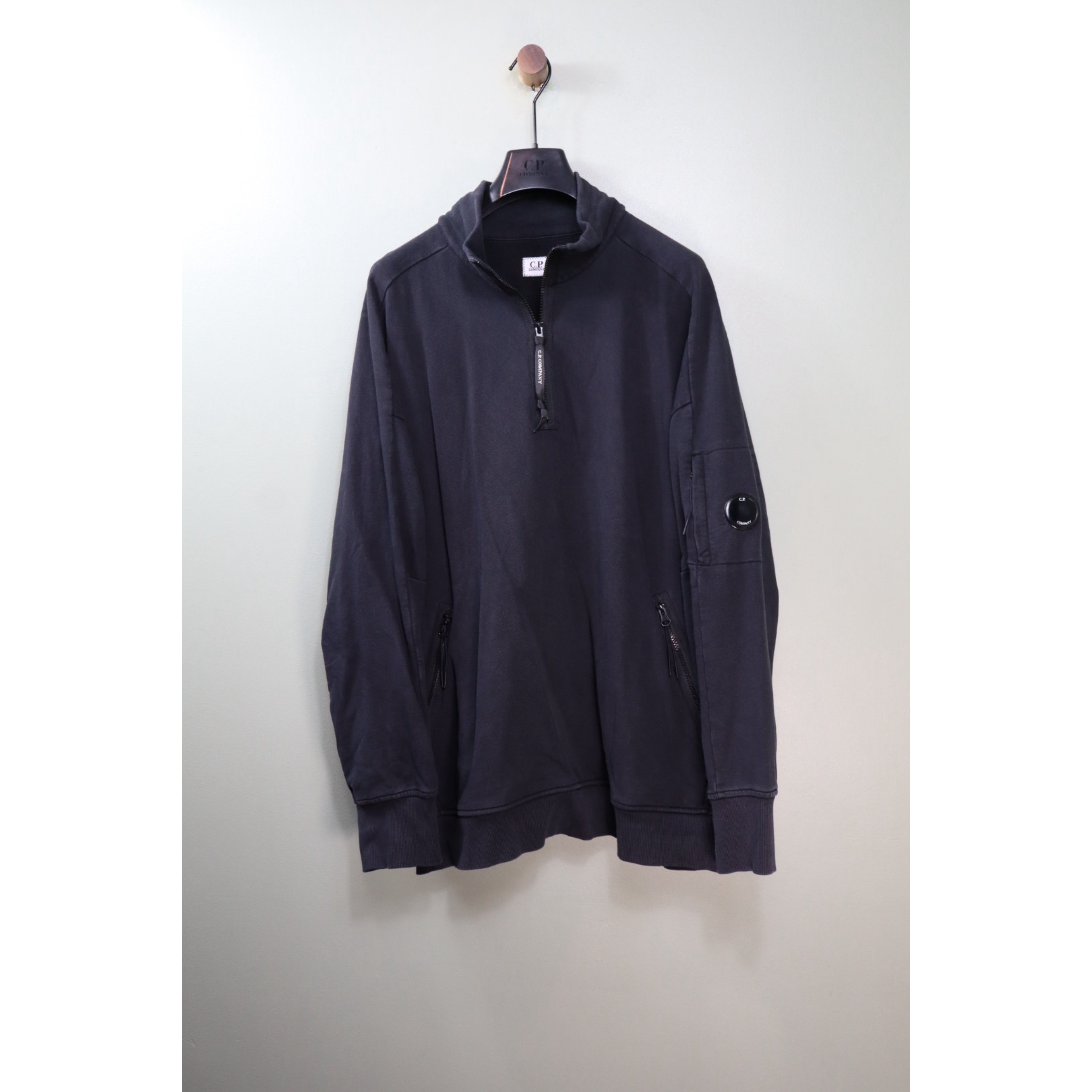 C.P. Company Black 1/4 Zip Jumper