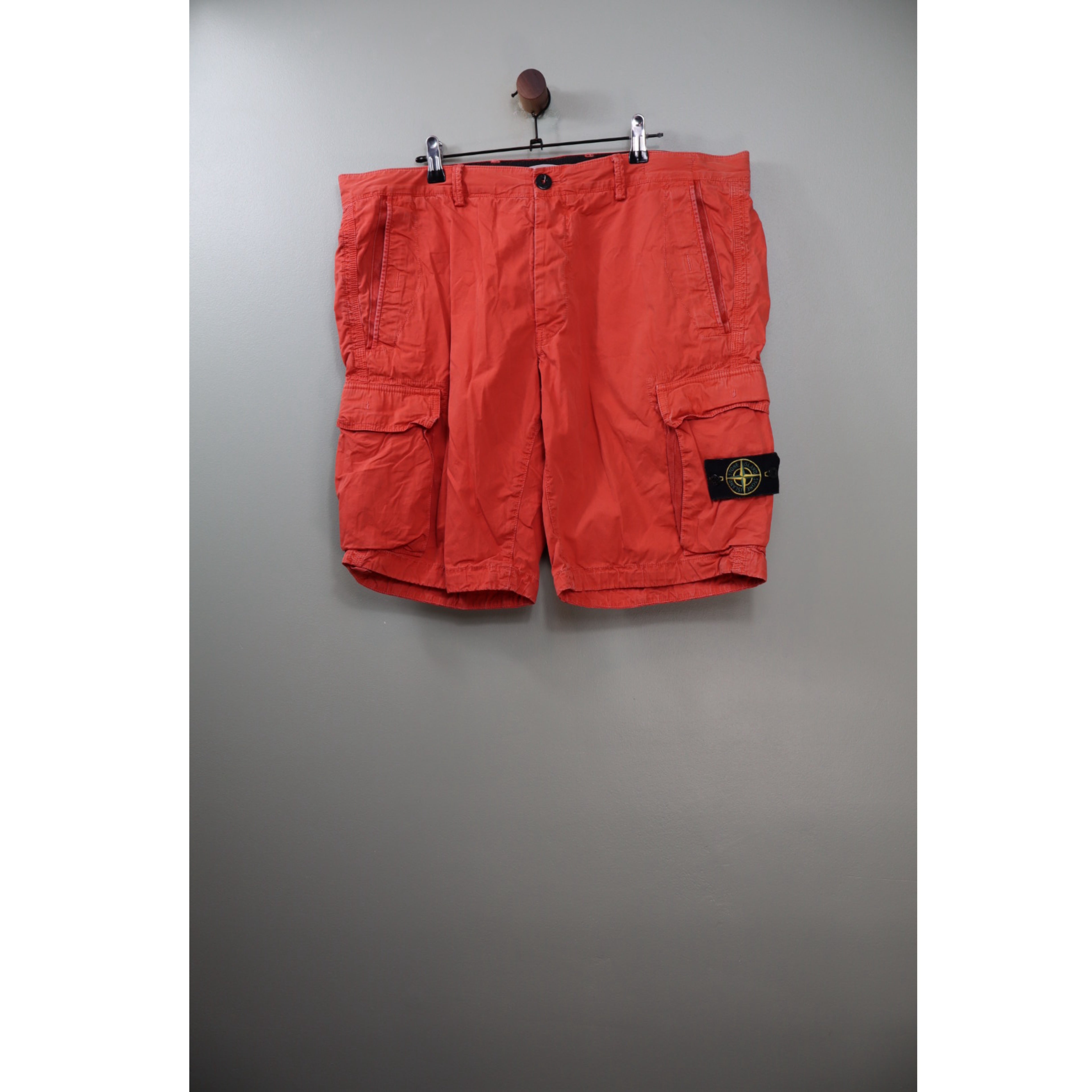 Stone Island Orange SL Cargo Shorts